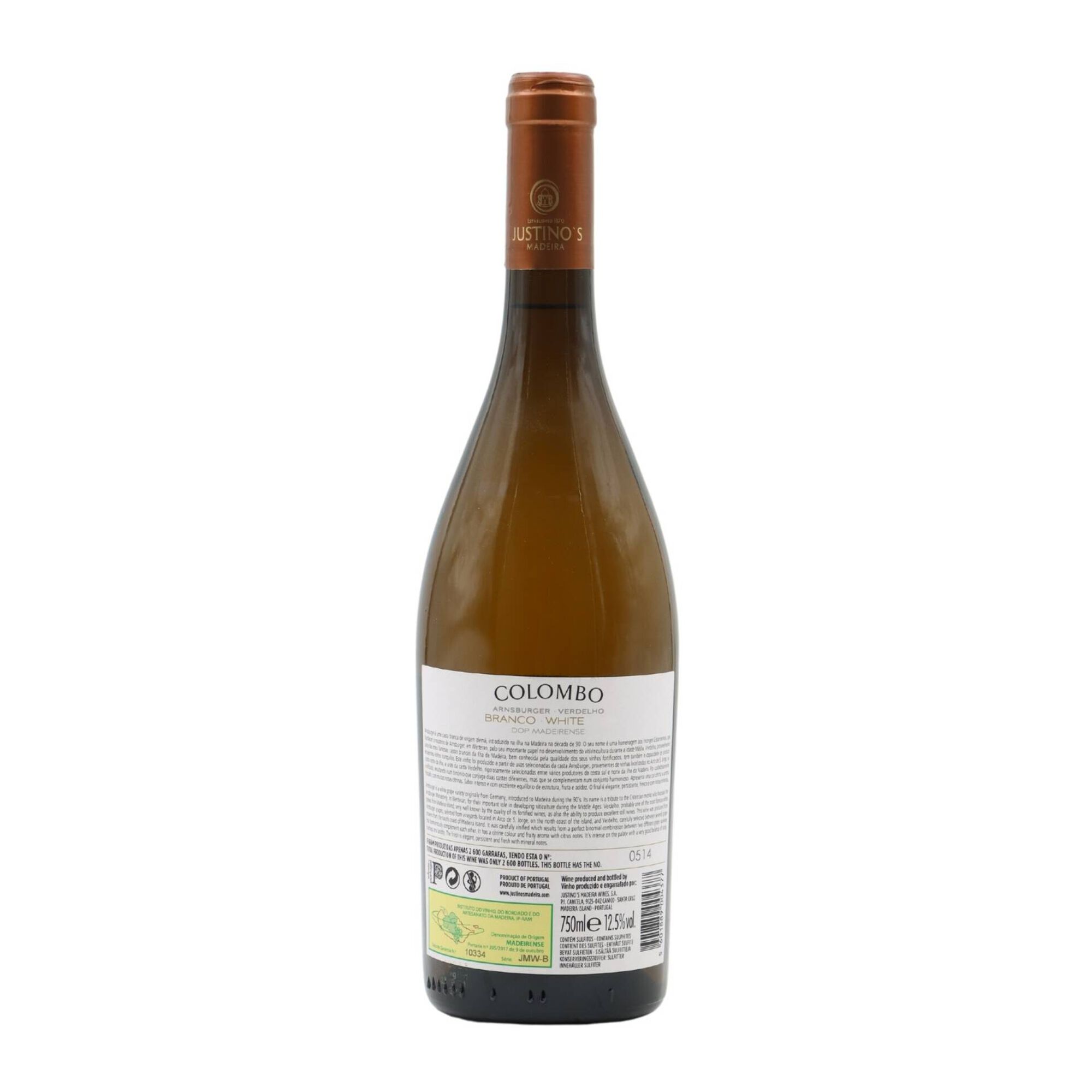 Justinos Colombo Arnsburger Verdelho Reserva Vinho Branco