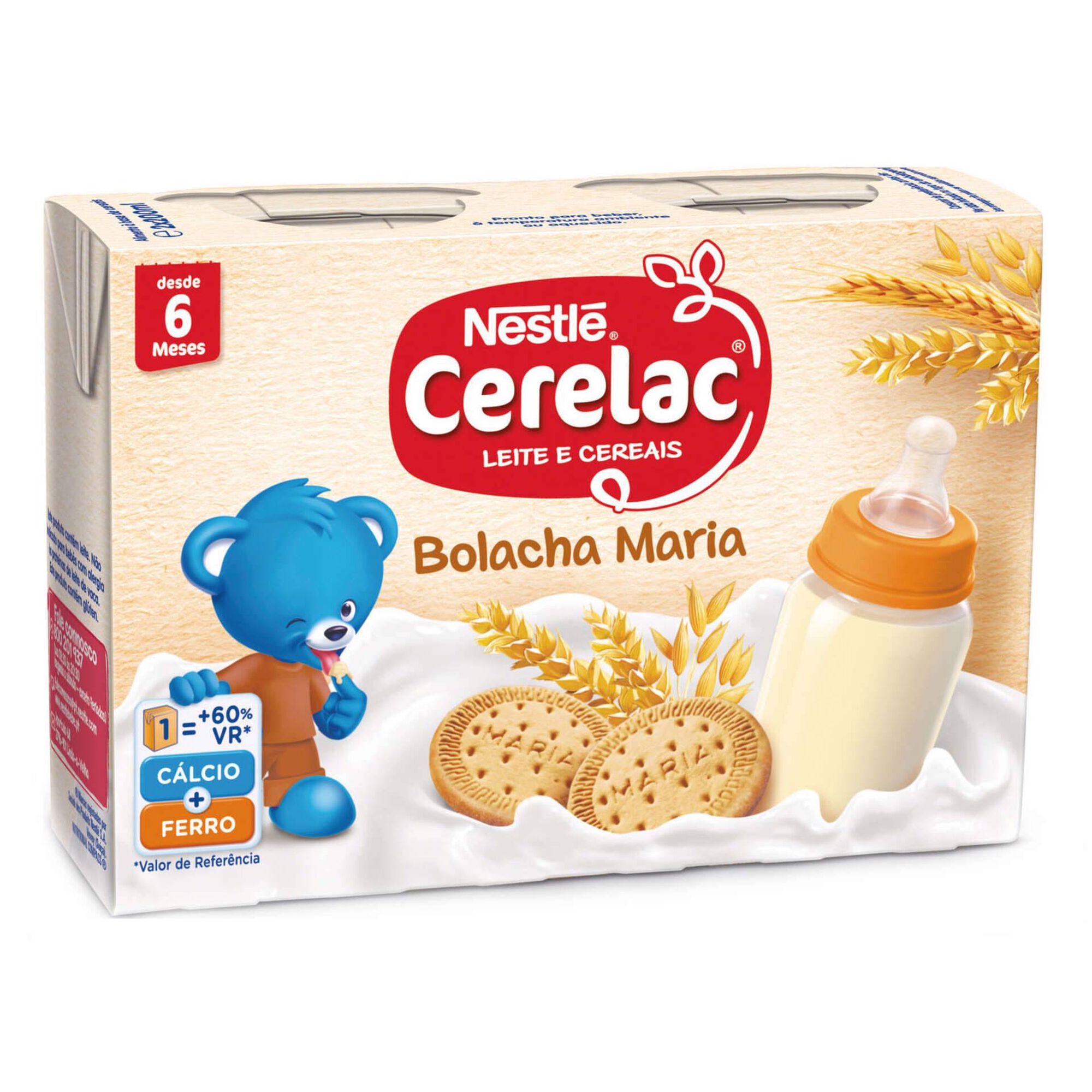 Leite e Cereais Bolacha Maria +6M