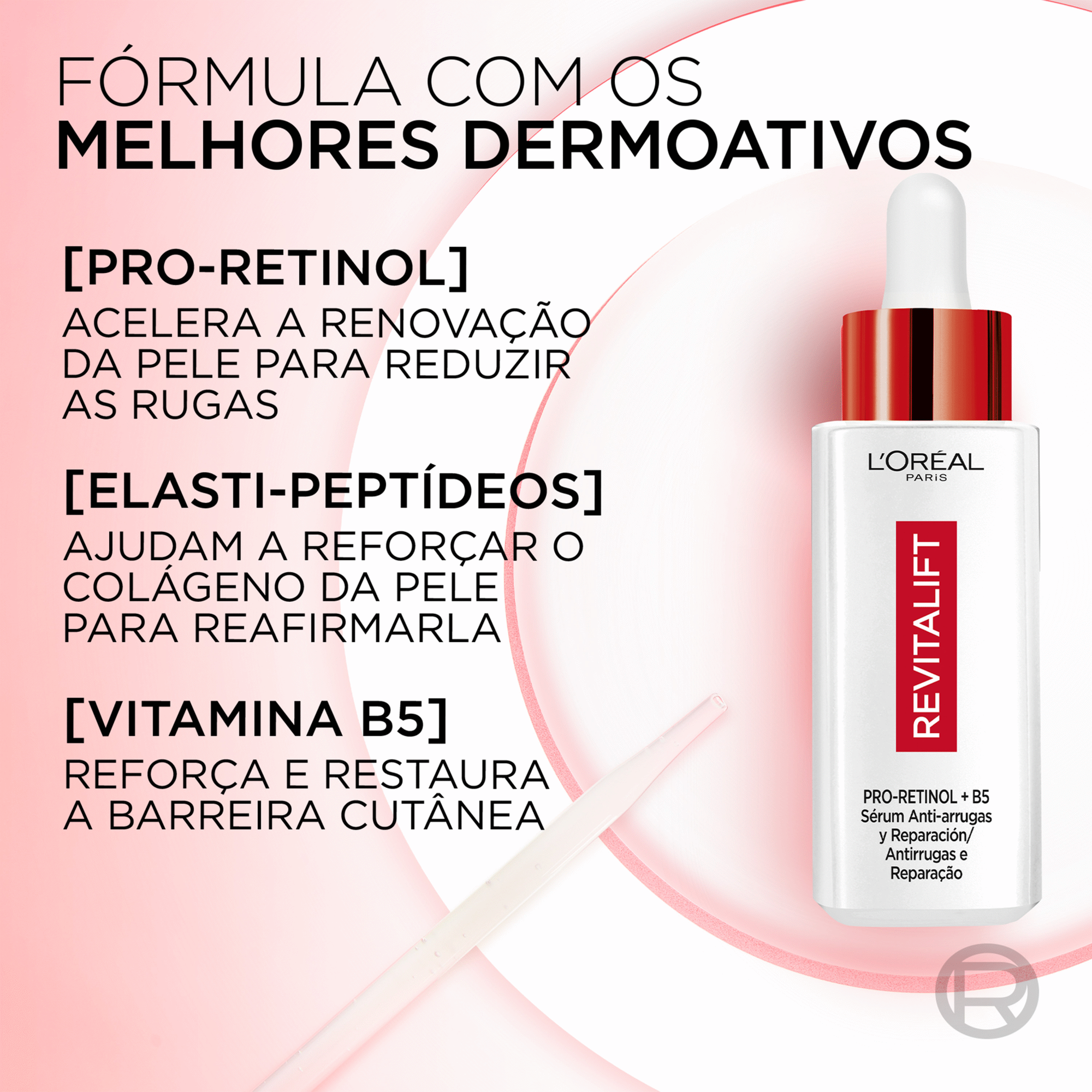 S&eacute;rum Facial Revitalift Antirrugas e Repara&ccedil;&atilde;o L'Or&eacute;al Paris