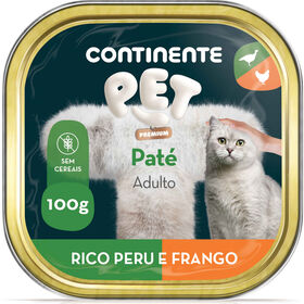 Comida H&uacute;mida para Gato Adulto Frango e Peru Continente Pet