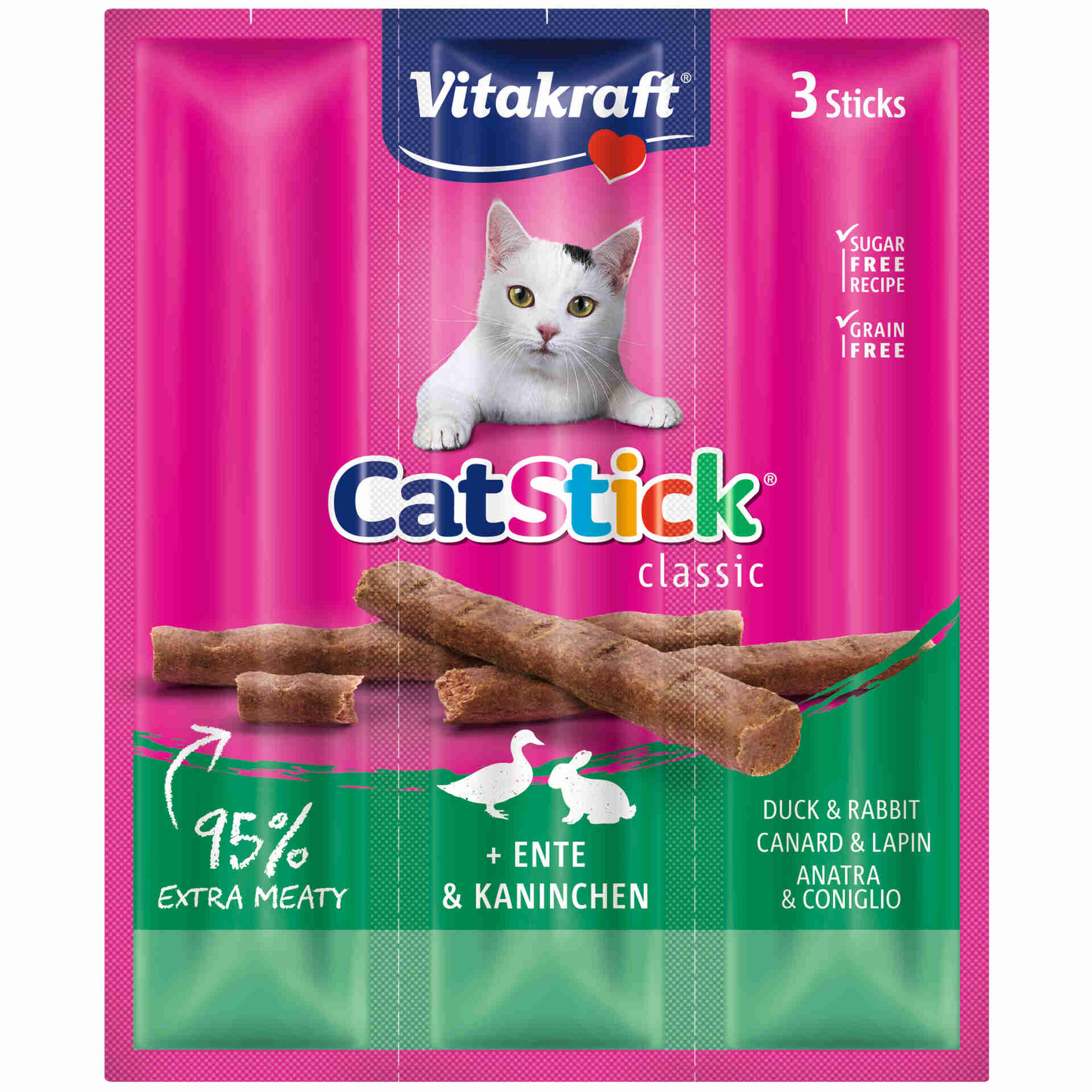 Snack para Gato Stick Mini Pato e Coelho