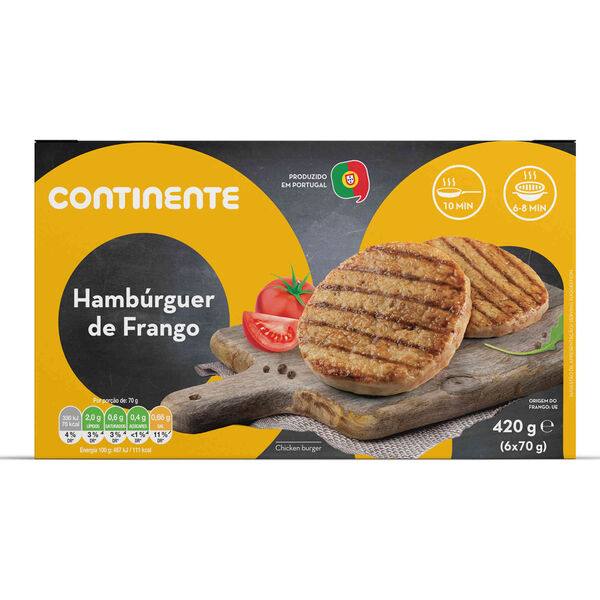 Hambúrguer de Frango Continente