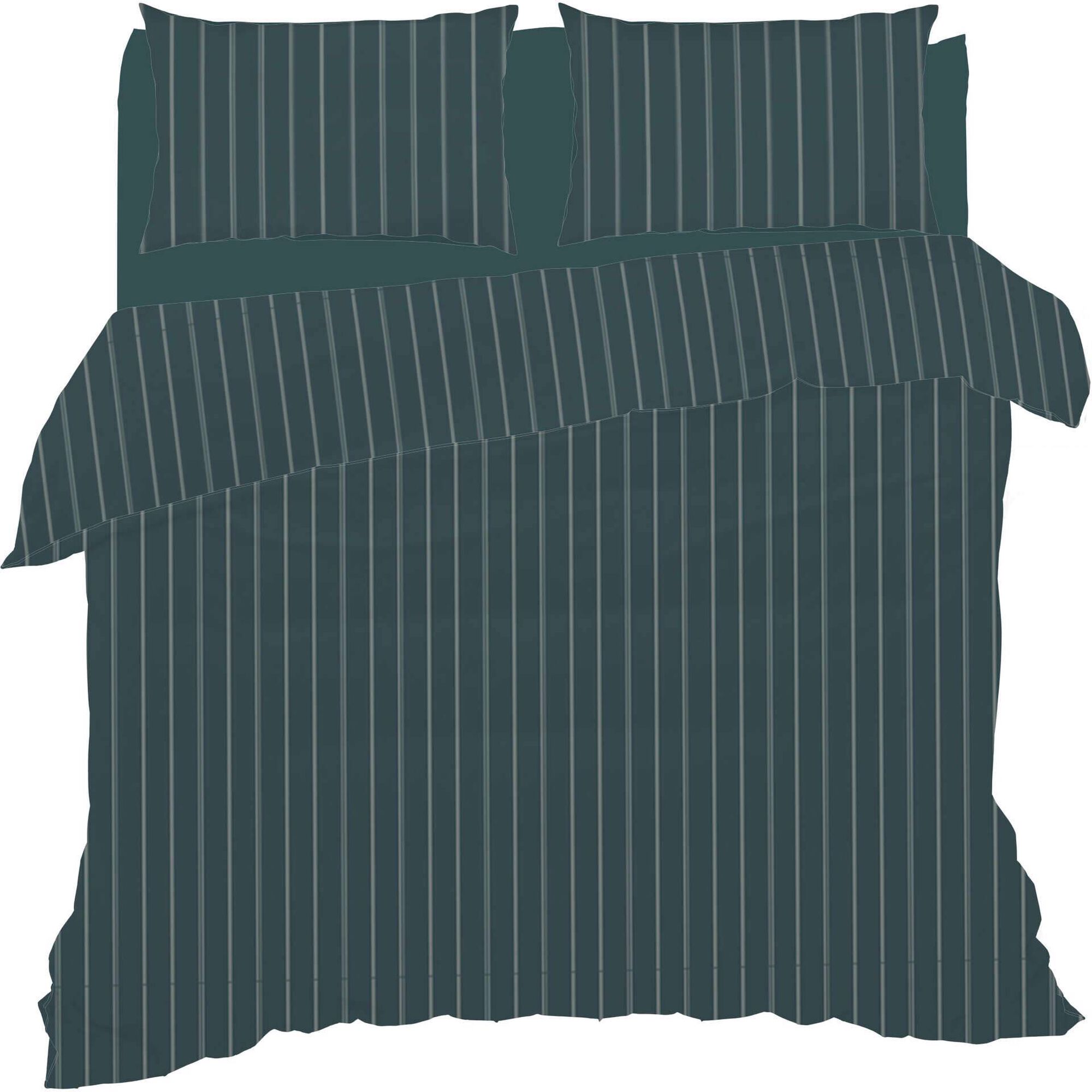 Conjunto de Len&ccedil;&oacute;is Algod&atilde;o Riscas Verdes Kasa
