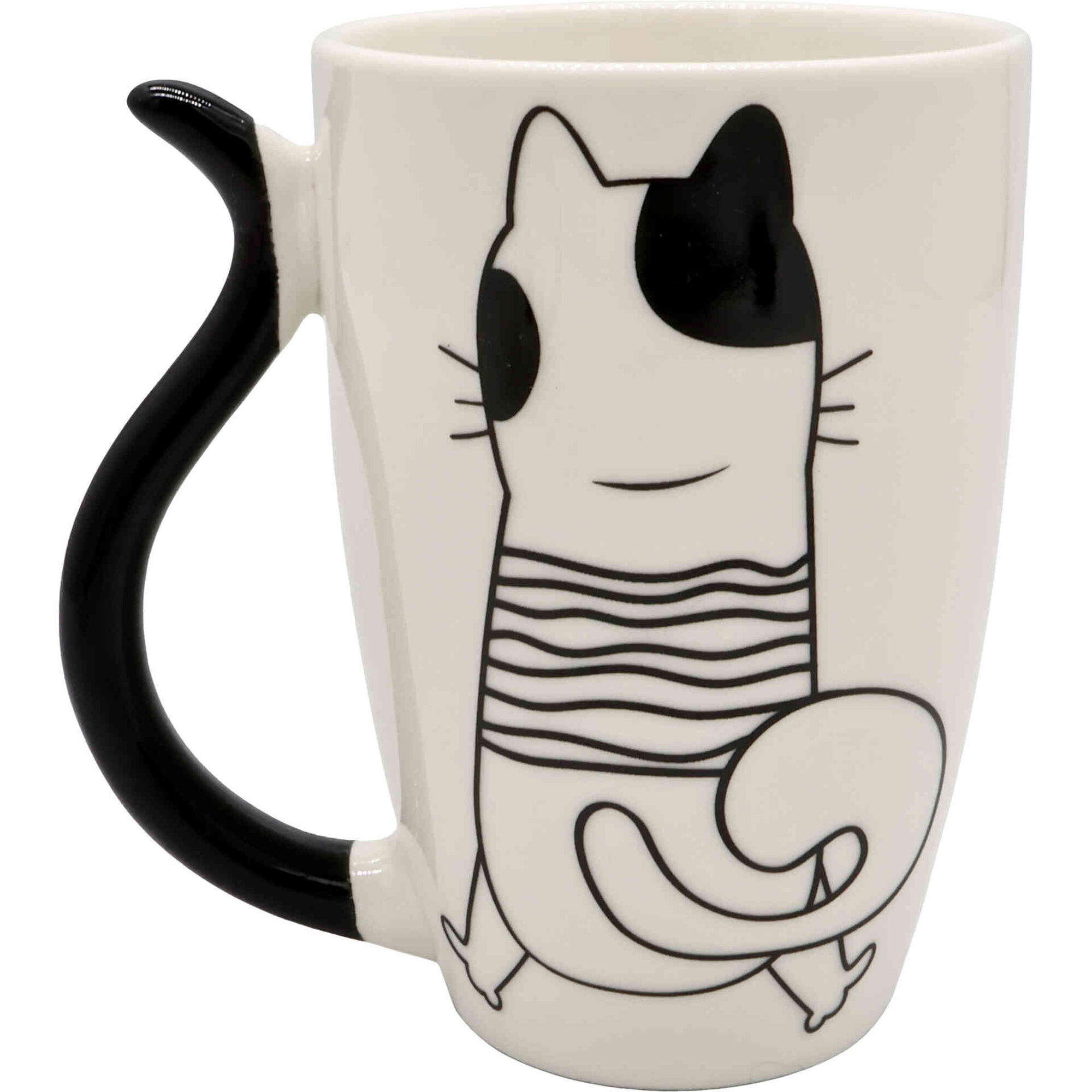 Caneca 380ml Gato Cauda Mancha Kasa