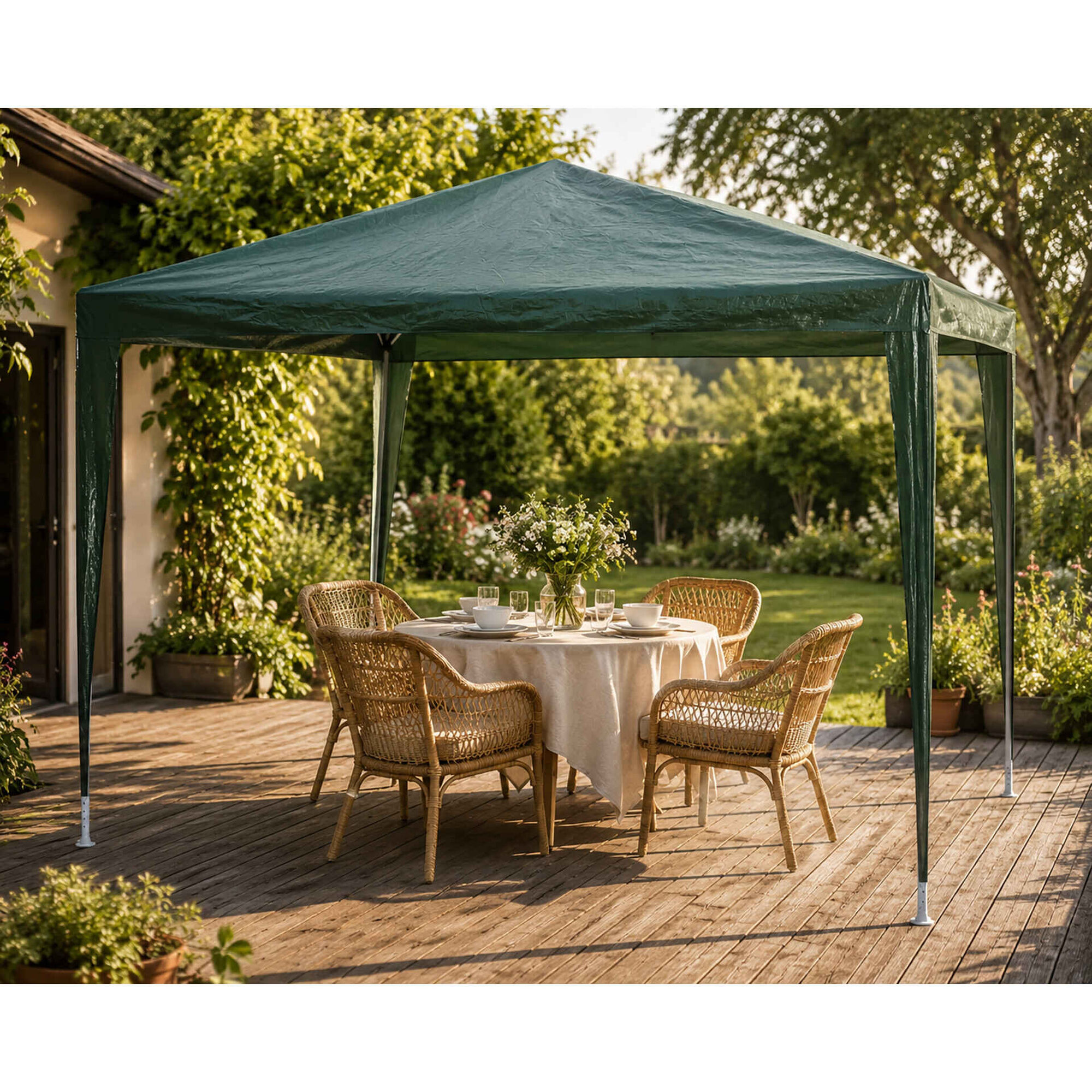 P&eacute;rgola de Jardim Verde Escuro Kasa