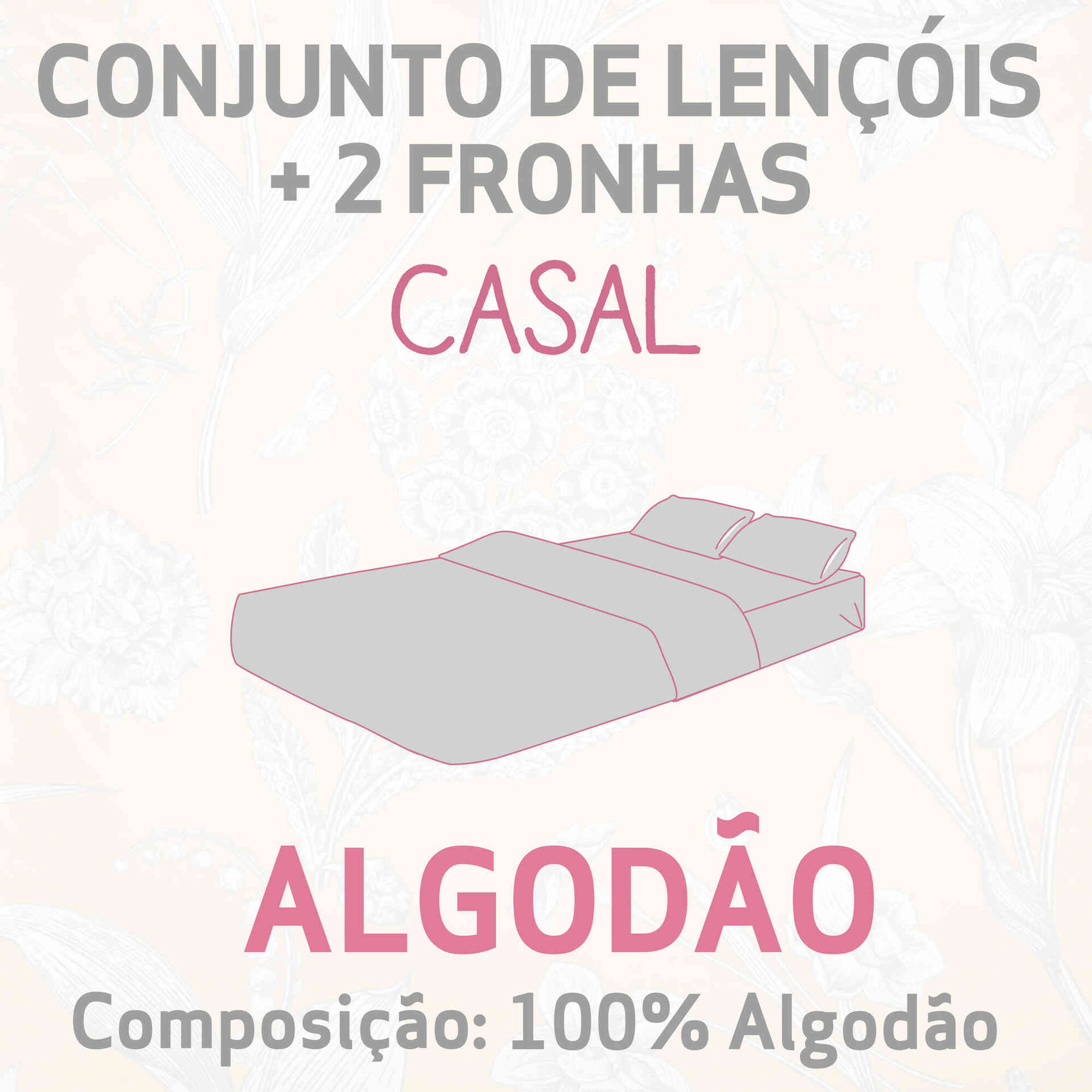 Conjunto Lençóis Algodão