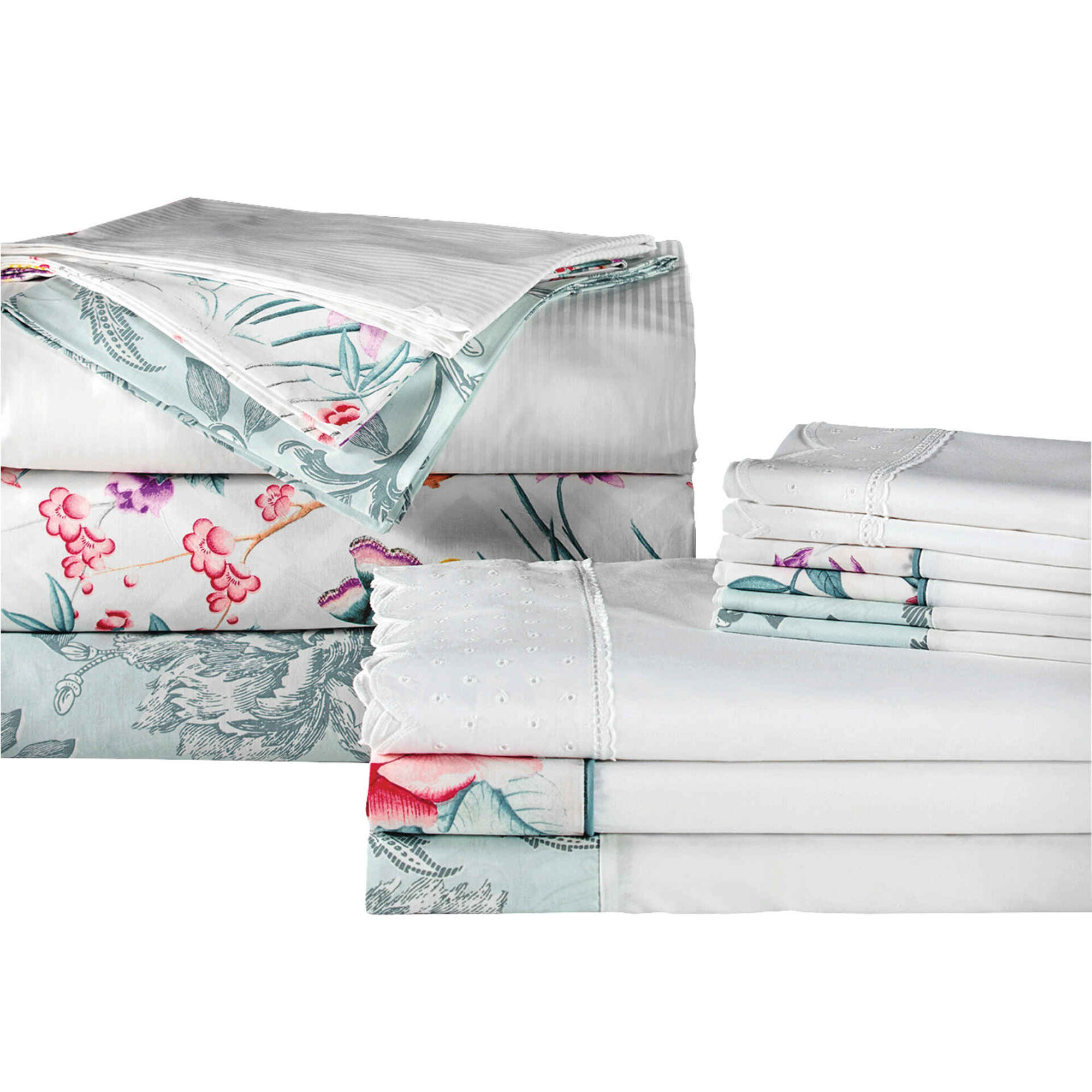 Conjunto Capa Edredão Percal Riscas Mate Conjunto Capa Edredão Percal Riscas Mate
