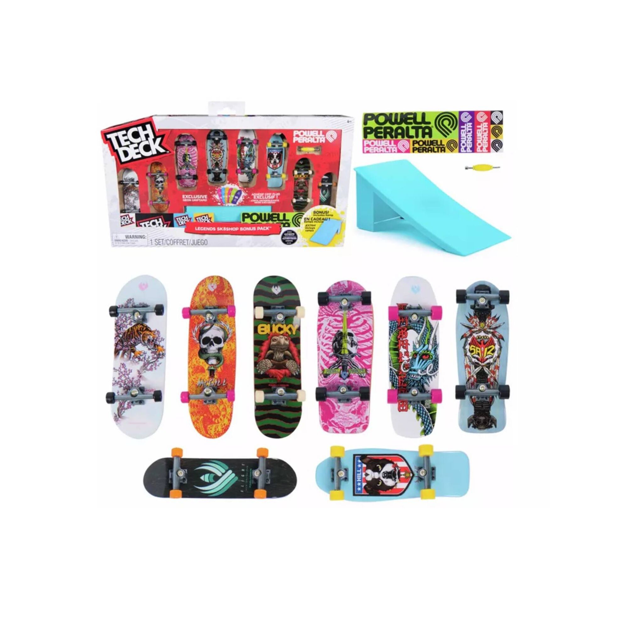 Pack 8 Tech Deck Handboards Tech Deck