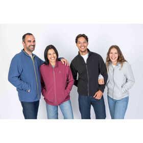 Casaco Polar Homem Azul e Verde L