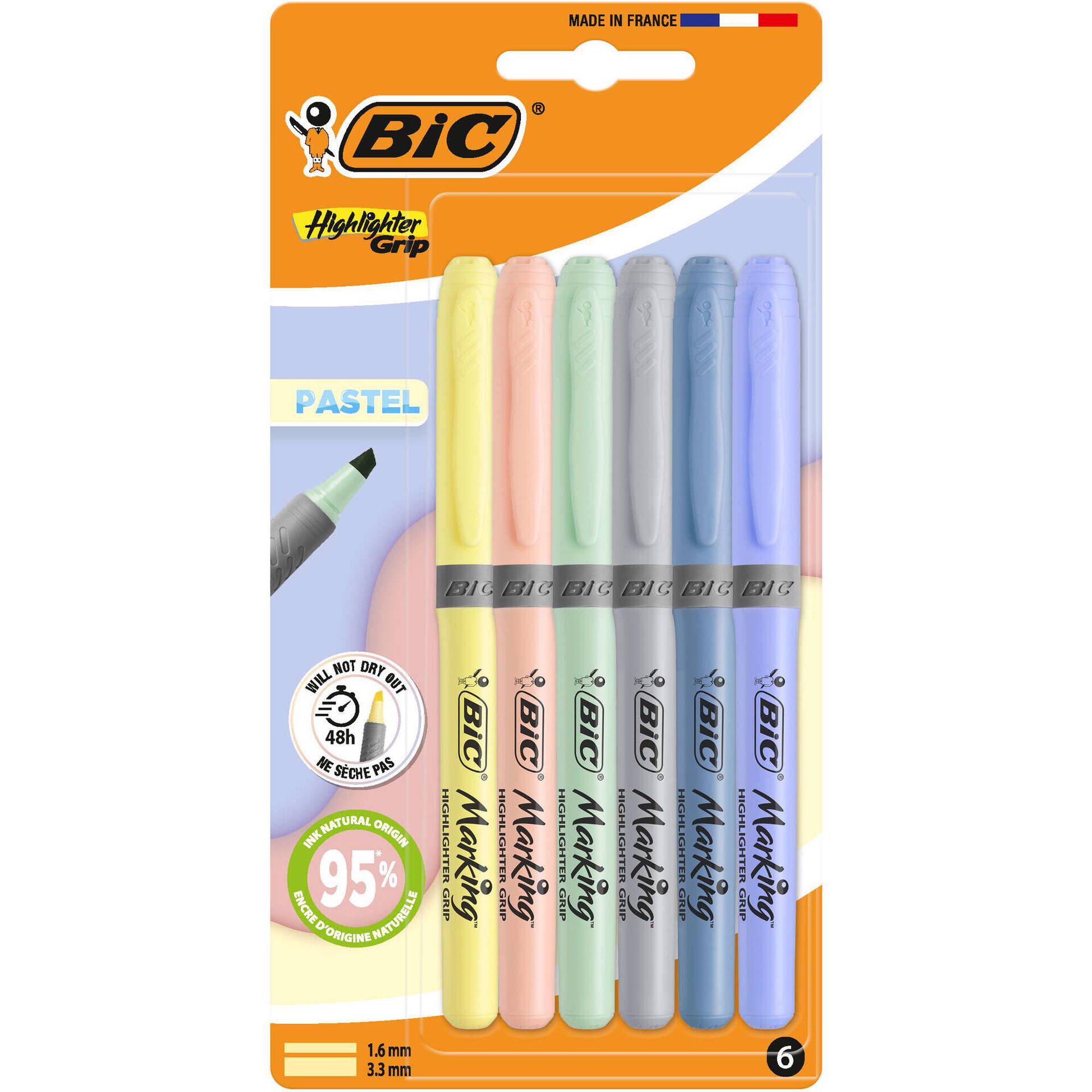 Sublinhador de Tinta Pastel Mineral Tones Bic