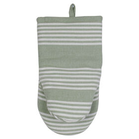Luva Cozinha 16x28cm Verde Riscas