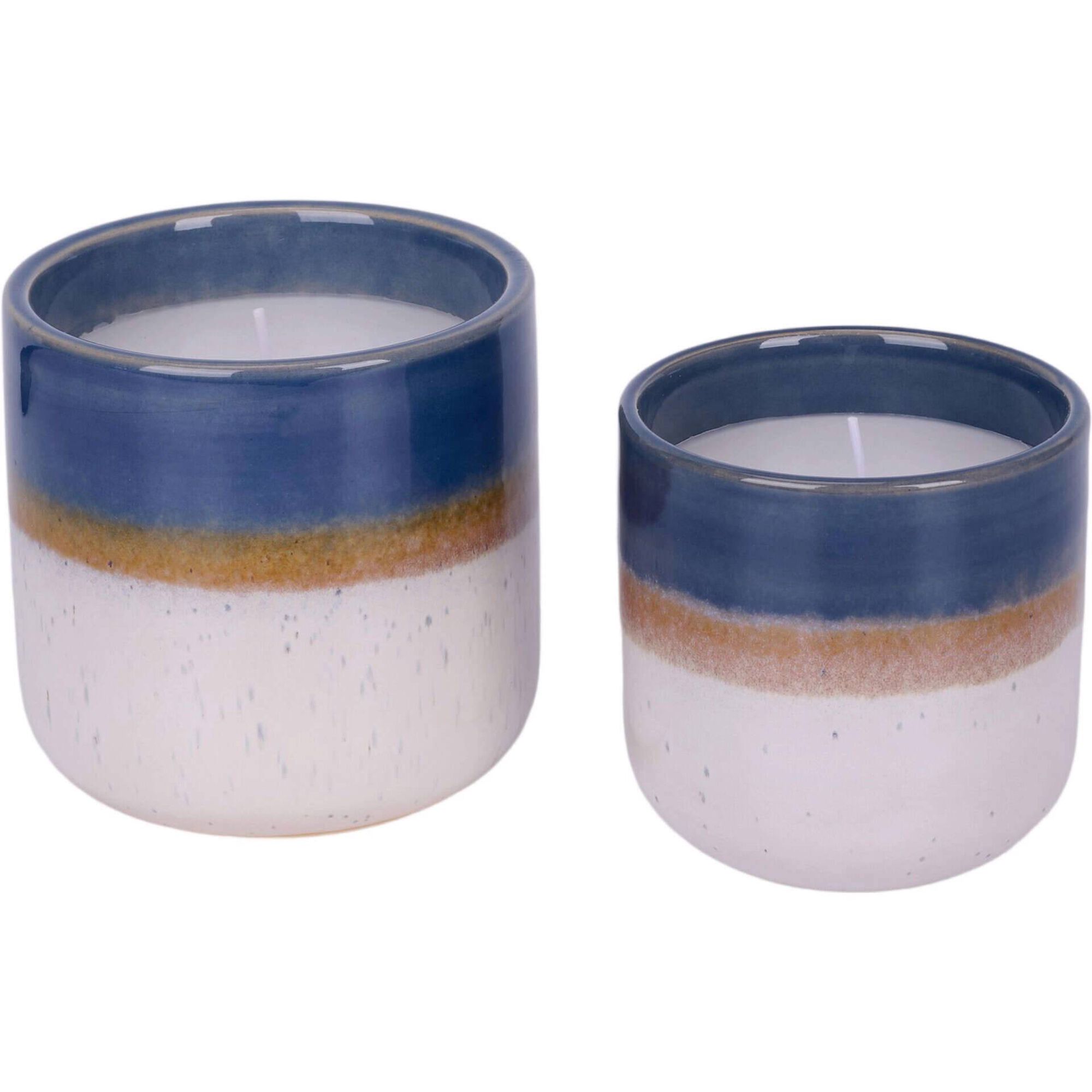 Vela em Copo Degradée 550g Azul