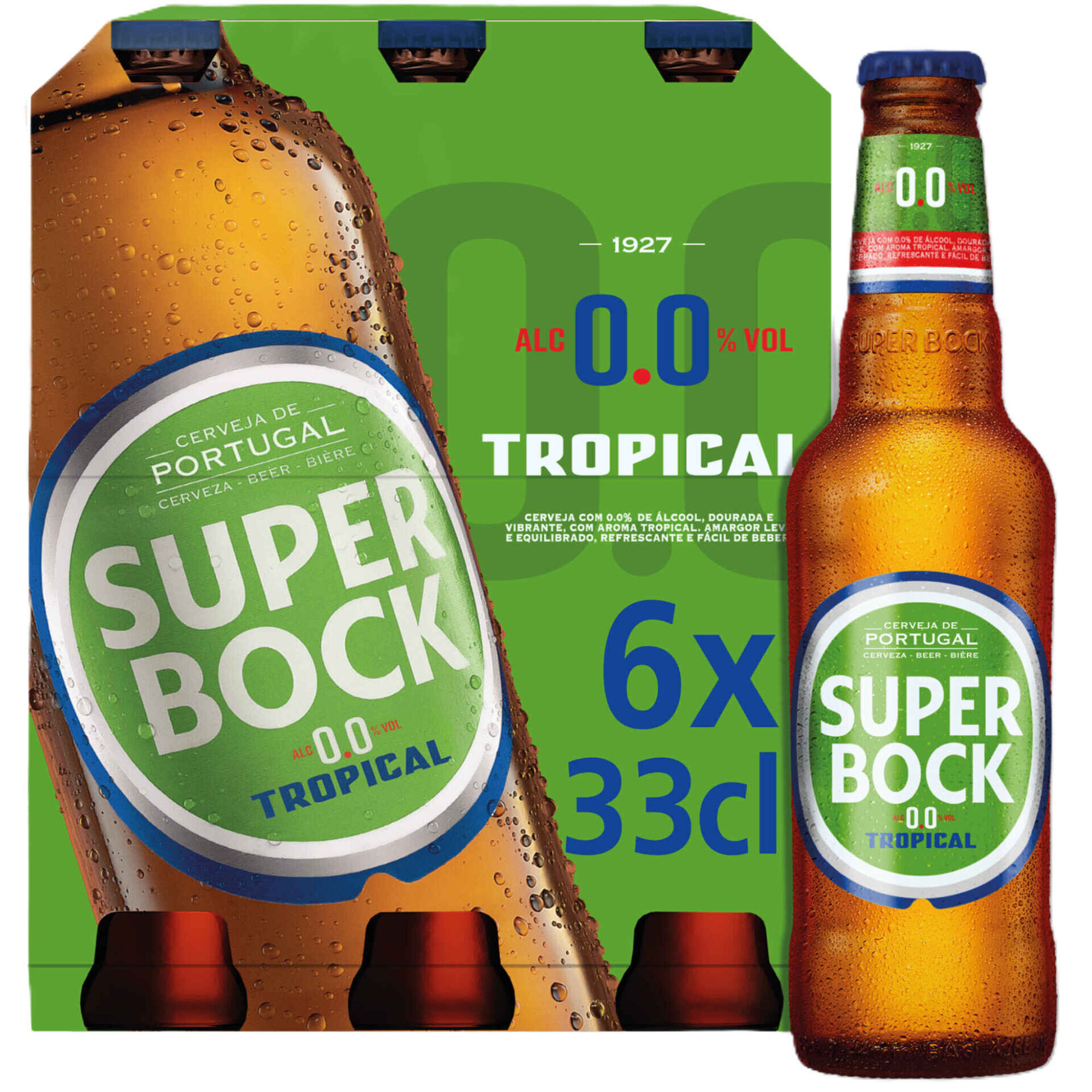 Cerveja sem &Aacute;lcool 0,0% Tropical Super Bock