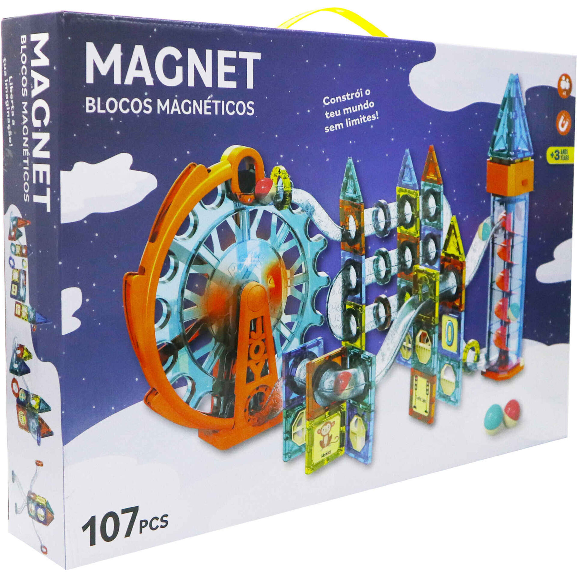 Zoko - Blocos Magn&eacute;ticos 107 Pe&ccedil;as