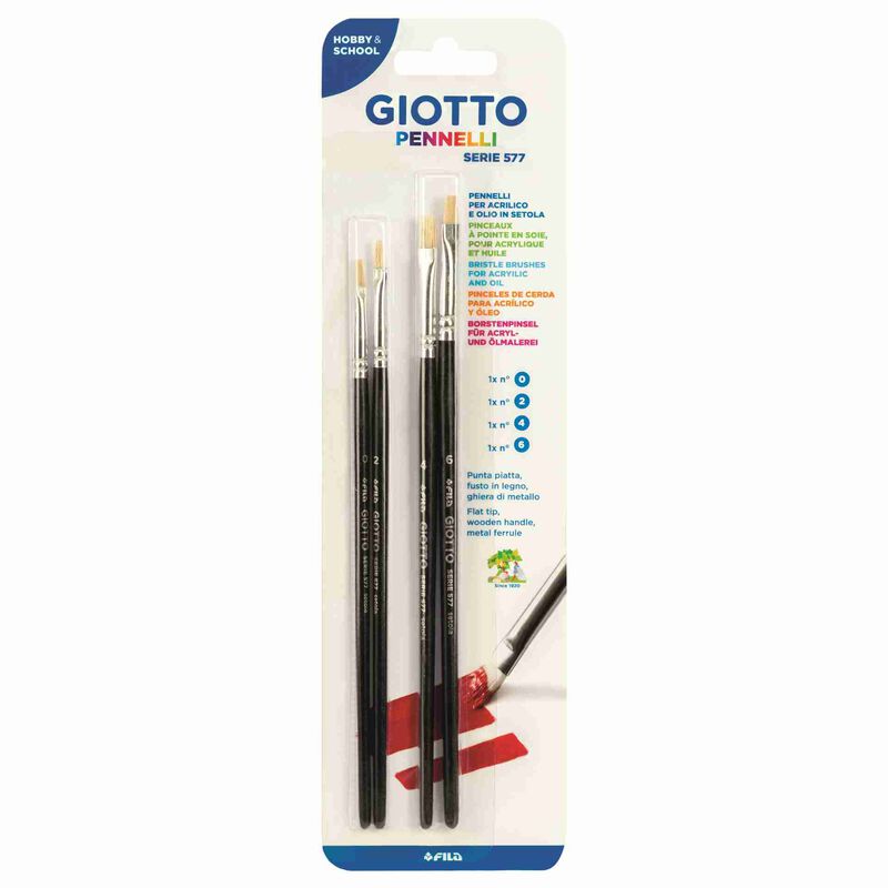 Pincéis Nº 0, 2, 4, 6 Giotto