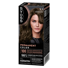 Colora&ccedil;&atilde;o Permanente Permanent Color Castanho Claro 5.1 Syoss