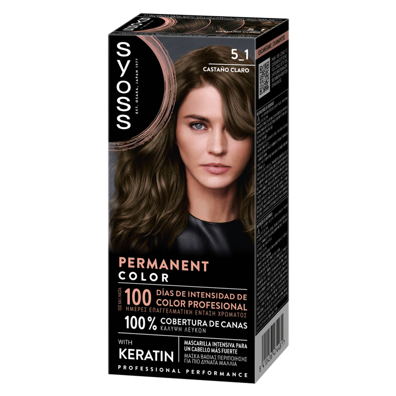 Coloração Permanente Permanent Color Castanho Claro 5.1 Syoss
