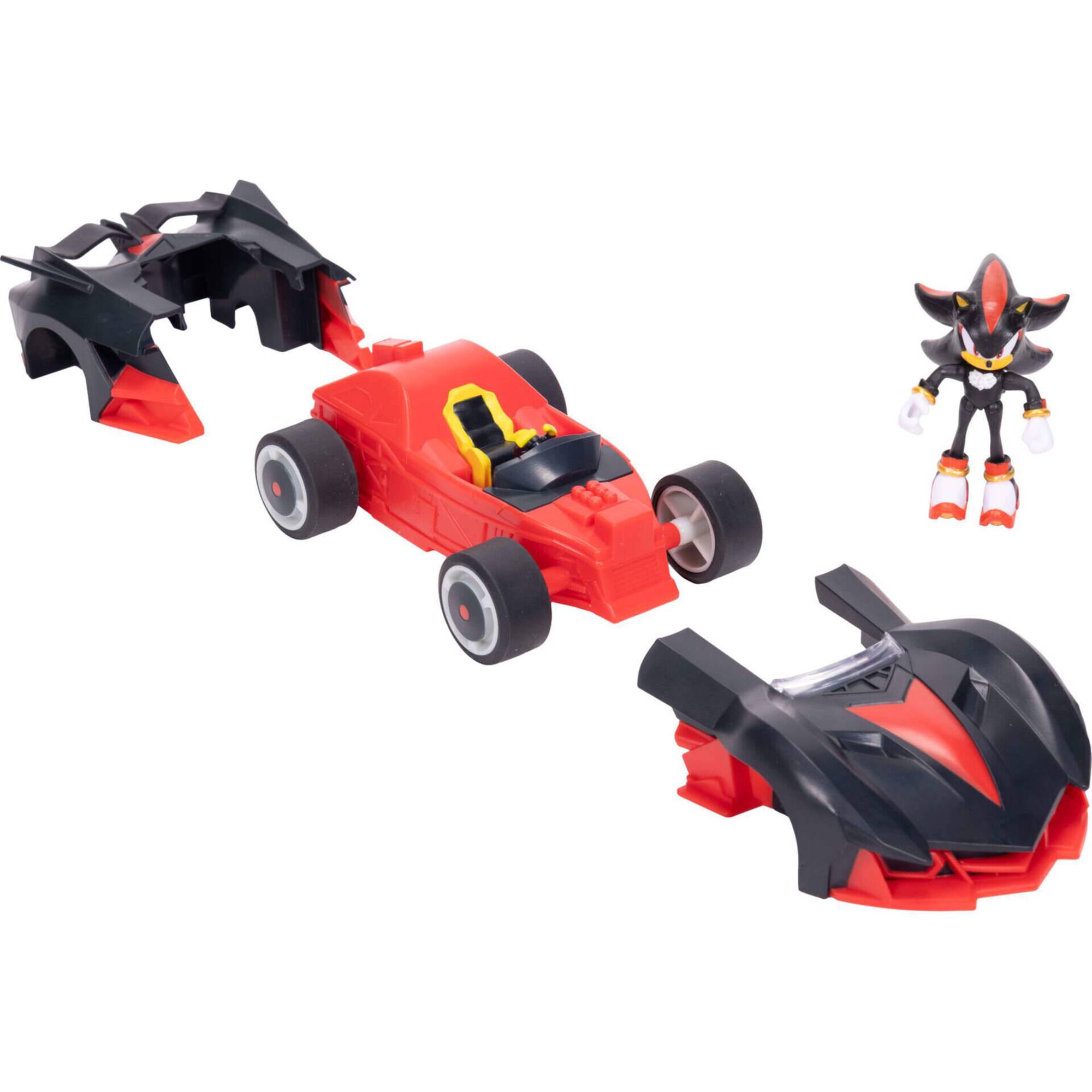 Sonic The Hedgehog - Ve&iacute;culos Customiz&aacute;veis com Figura 7 cm (Shadow e Sonic)