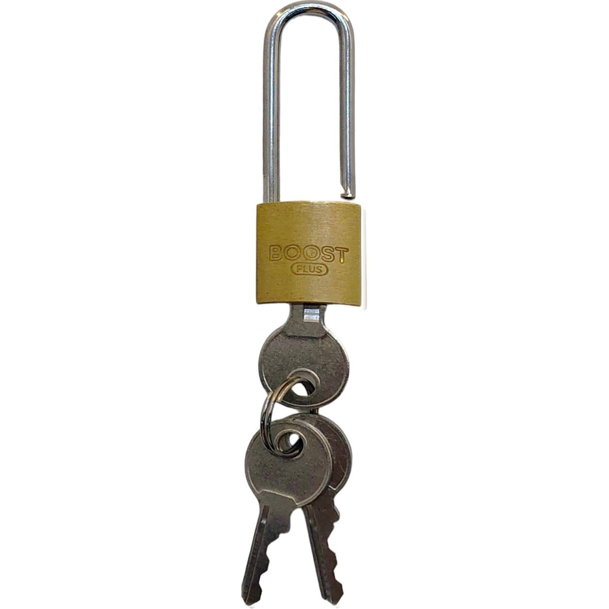 Cadeado Arco Longo com Chave Dourado Boost