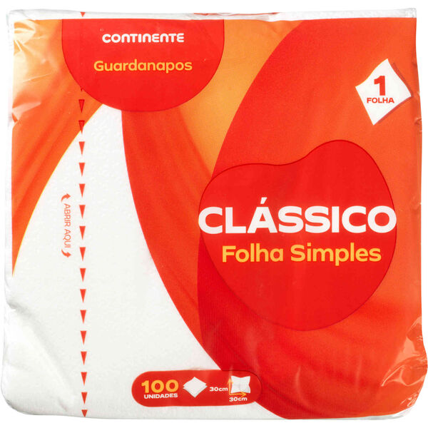Guardanapo 1 Folha Branco Continente