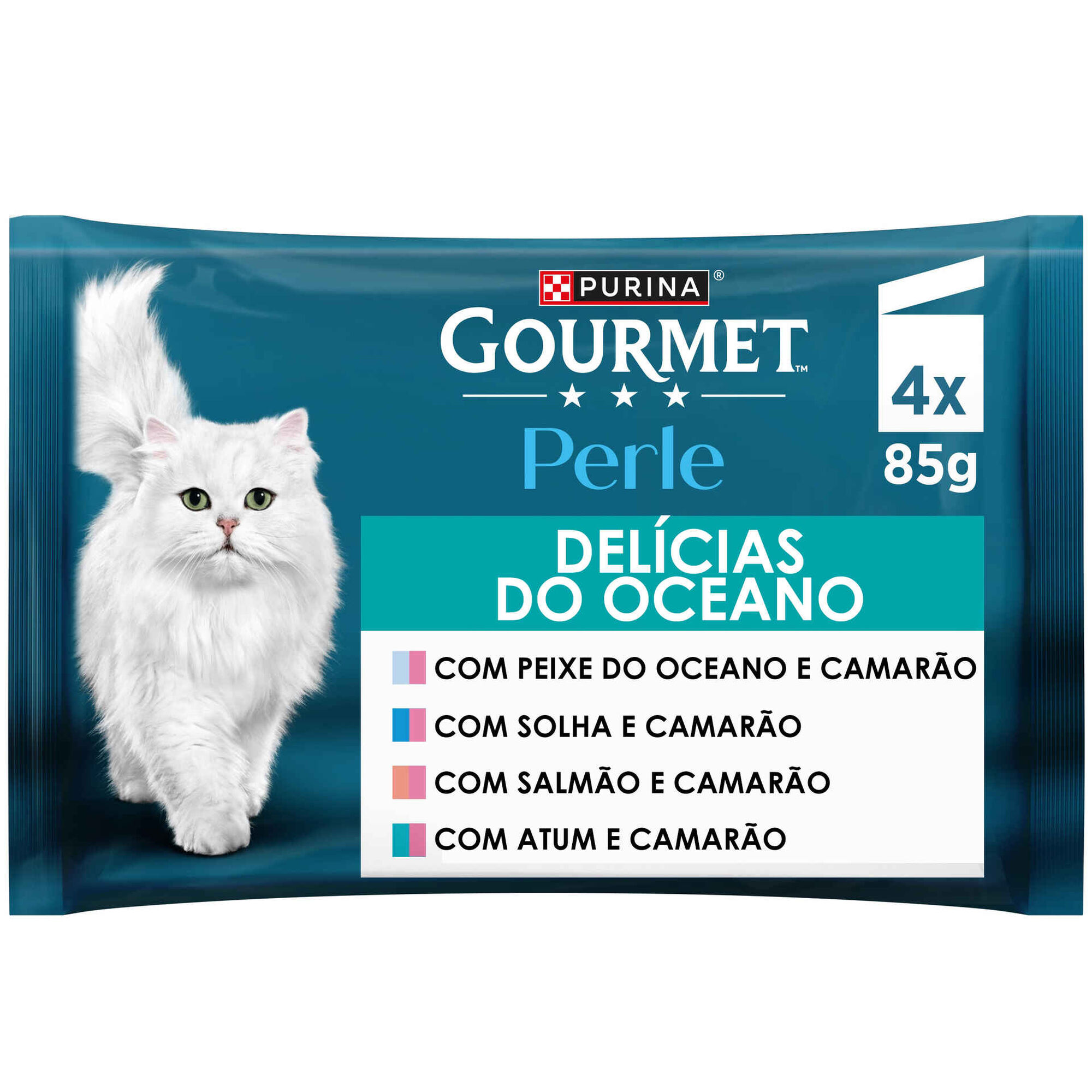 Comida H&uacute;mida para Gato Adulto Del&iacute;cias do Oceano Saquetas Purina Gourmet Perle