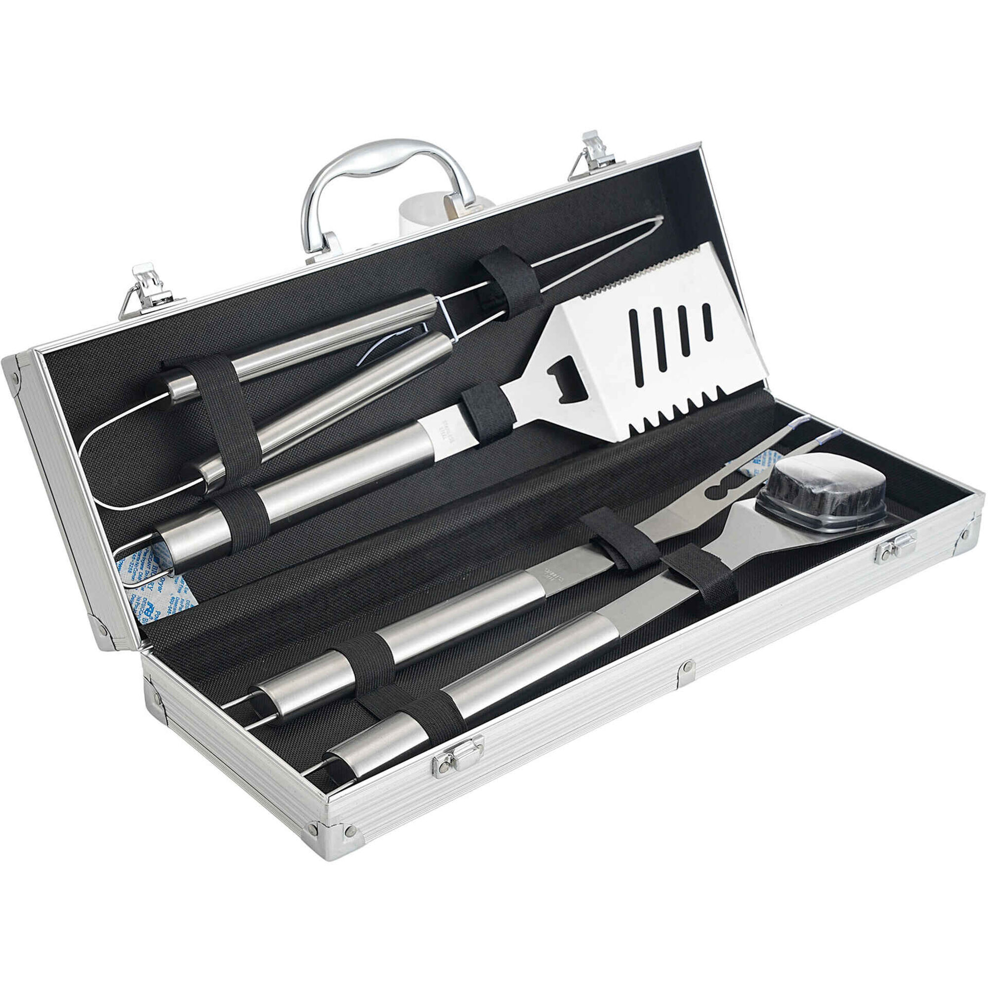 Mala com 4 Utens&iacute;lios Barbecue