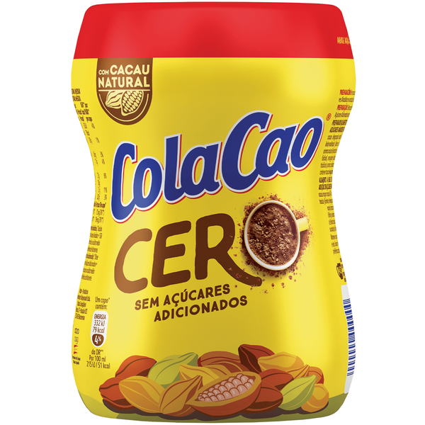 Bebida de Chocolate Solúvel sem Açúcar Cola Cao