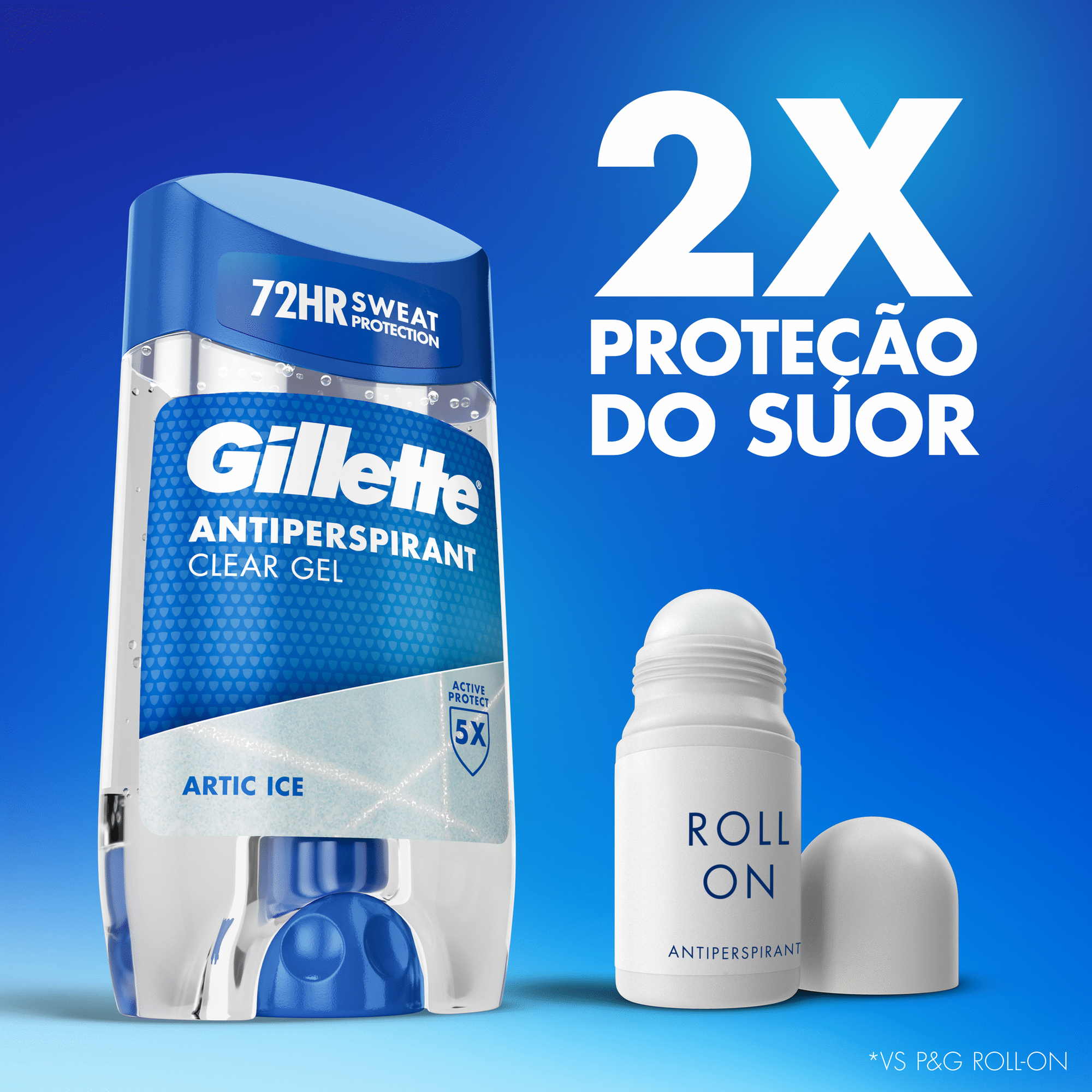 Desodorizante Stick Antitranspirante Clear Gel Artic Ice Gillette