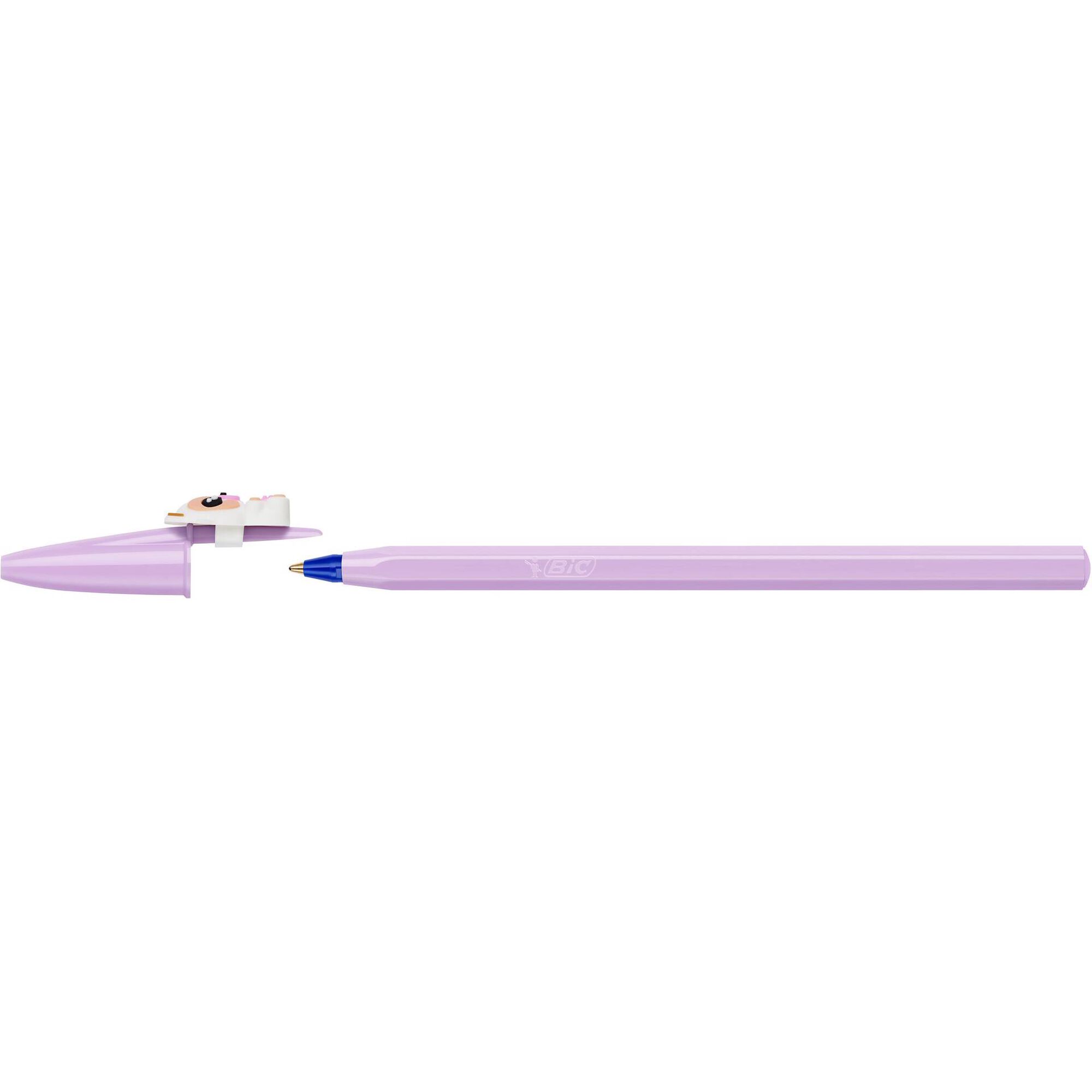Esferogr&aacute;fica Cristal Figurine Vaca e Unic&oacute;rnio Bic