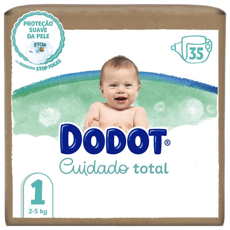 Fraldas Cuidado Total 2-5kg T1 Dodot