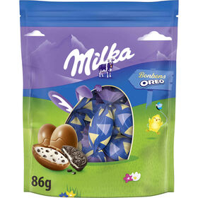 Mini Ovos Chocolate com Recheio de Oreo Milka