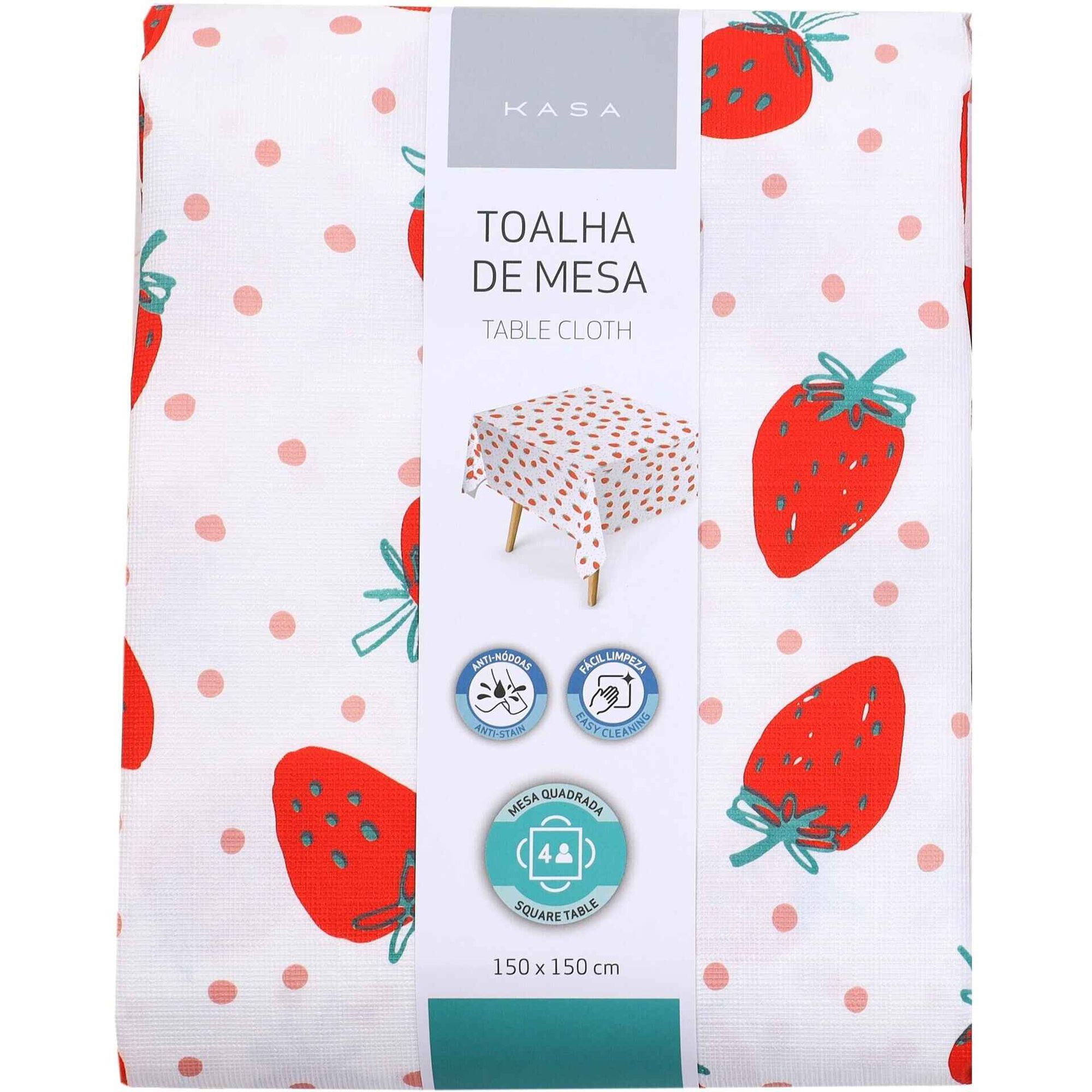 Toalha Mesa PVC Peva Morangos Kasa