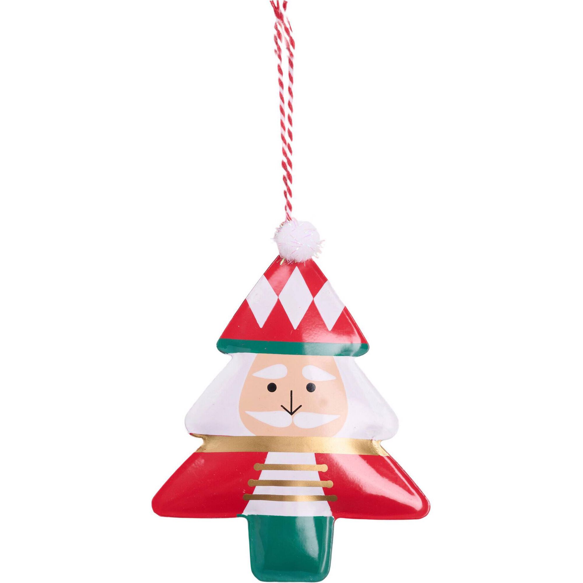 Ornamento Metal Árvore Natal Vermelho