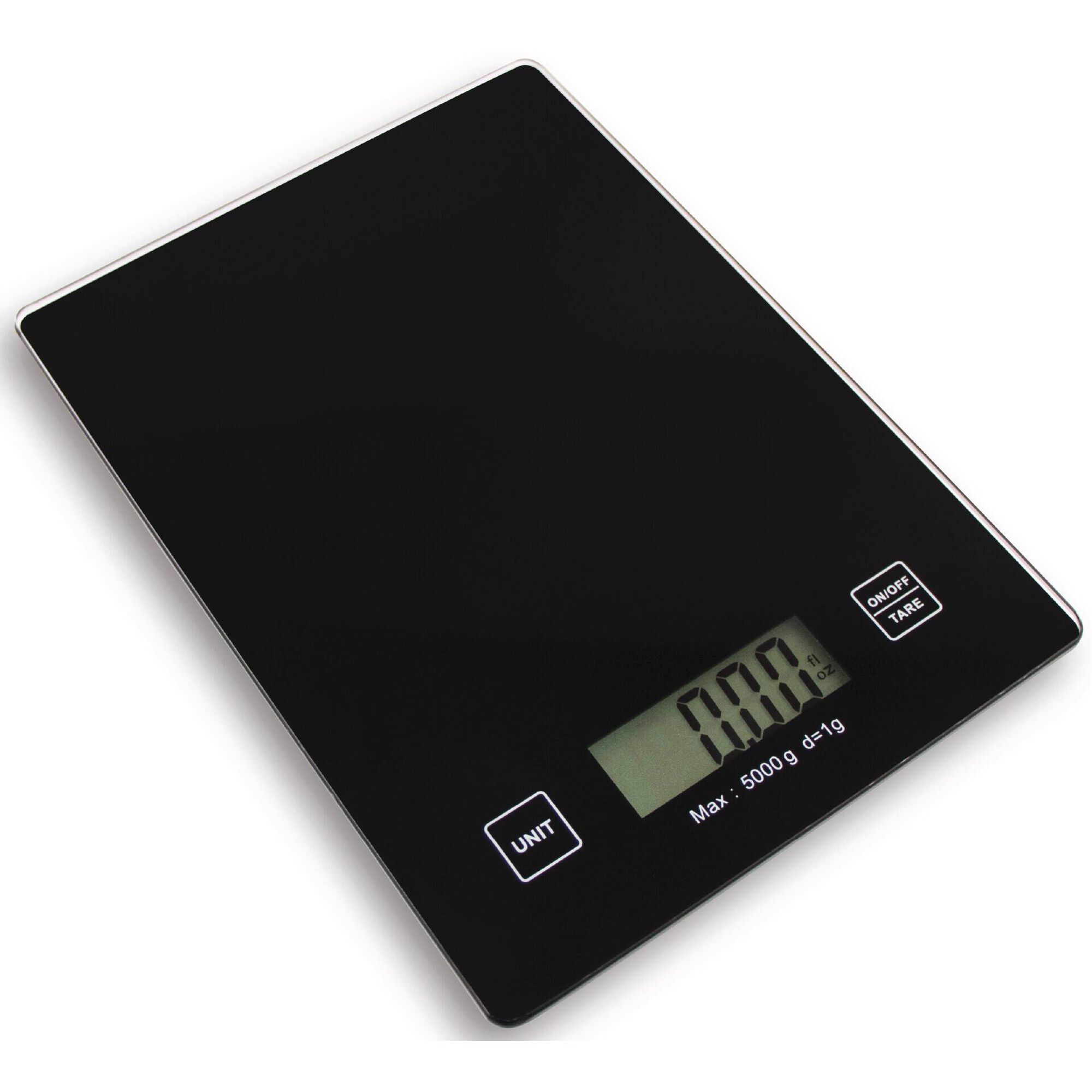 Balan&ccedil;a Cozinha Digital Vidro Temperado Preta 5kg Kasa