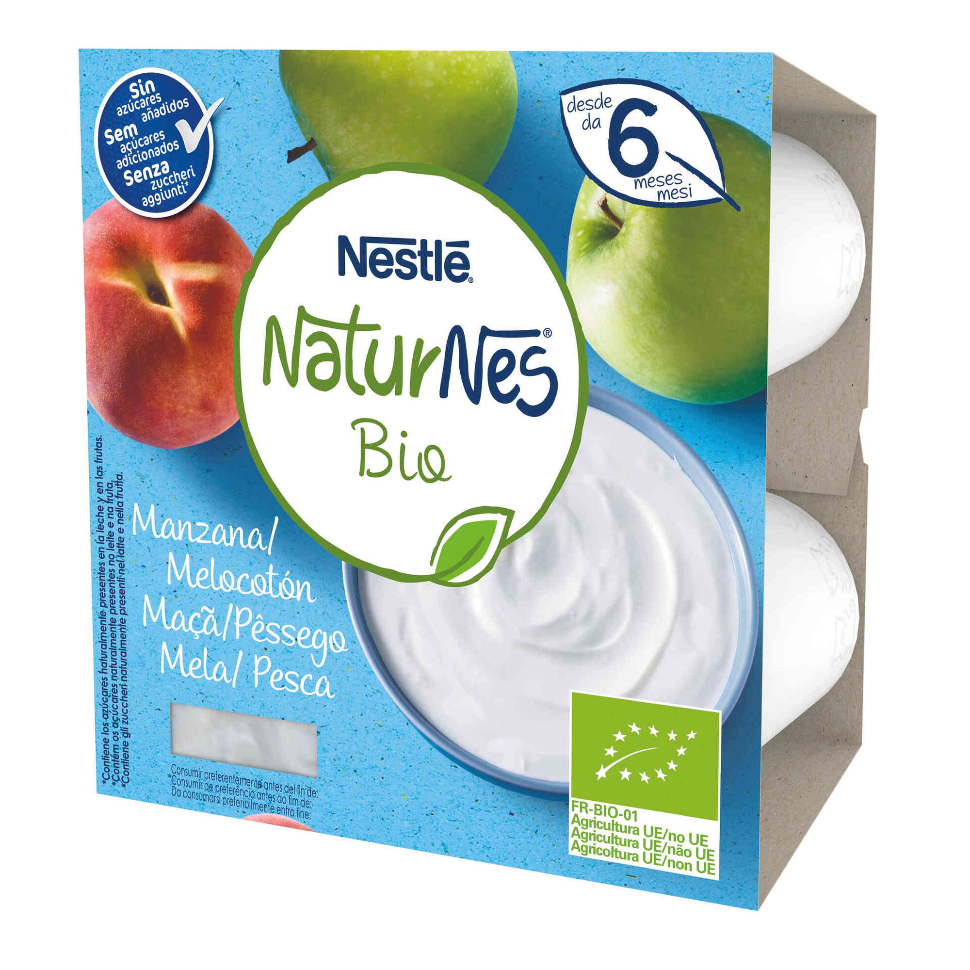Alimento Lácteo de Maçã e Pêssego Naturnes Bio +6 Meses Alimento Lácteo de Maçã e Pêssego Naturnes Bio +6 Meses