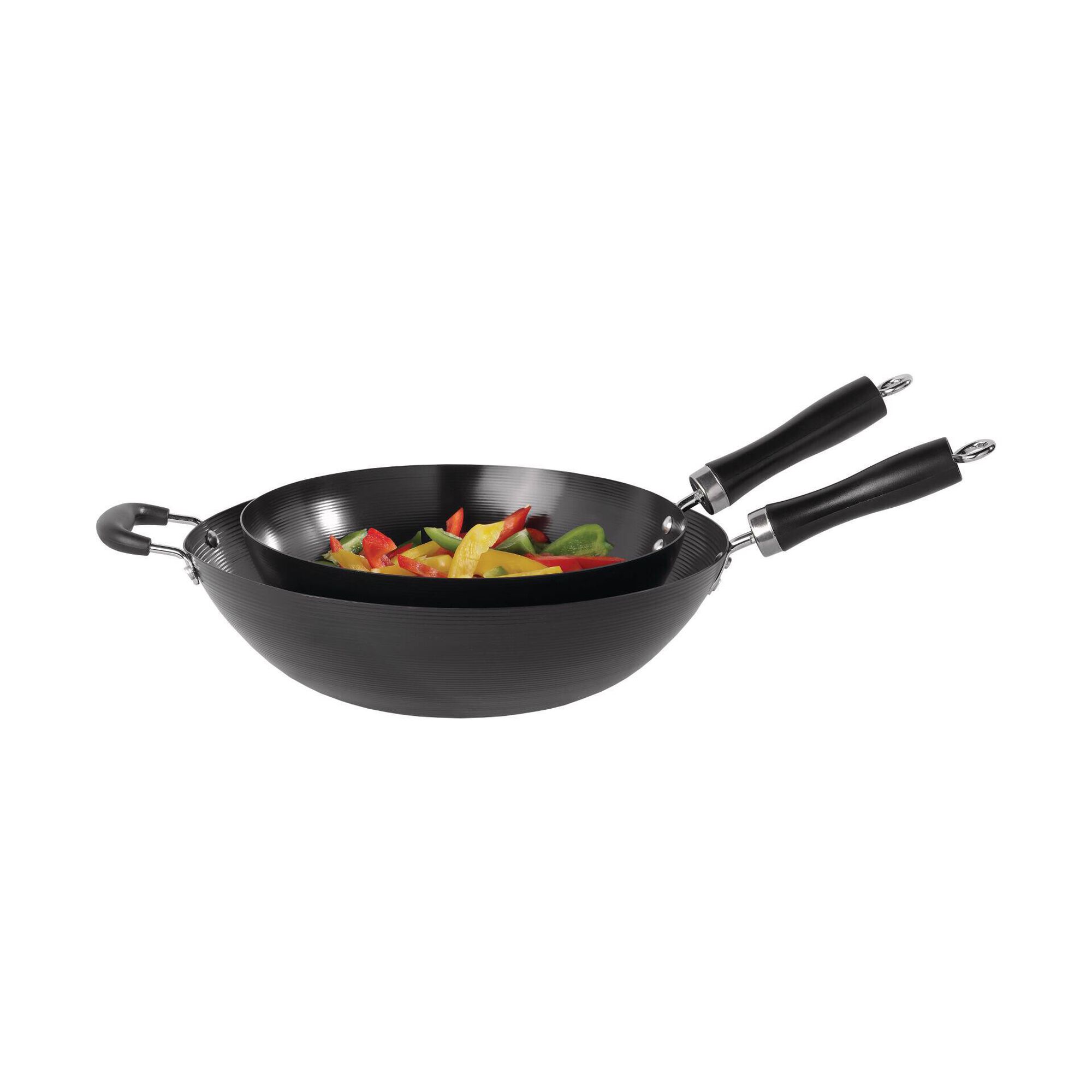 Wok Antiaderente A&ccedil;o Carbono 28cm Pega Essencial Kasa