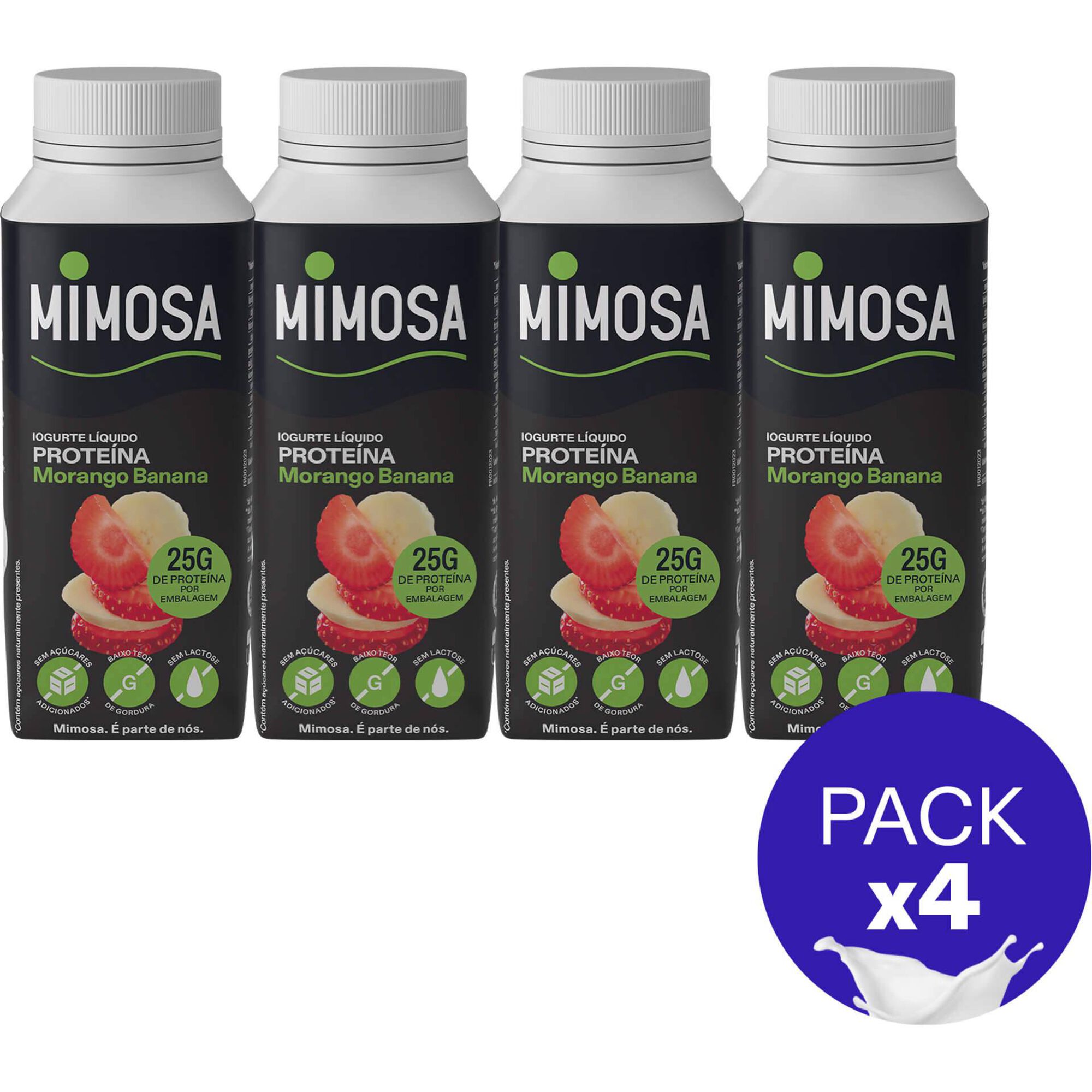 Iogurte Líquido Proteína Morango e Banana Iogurte Líquido Proteína Morango e Banana