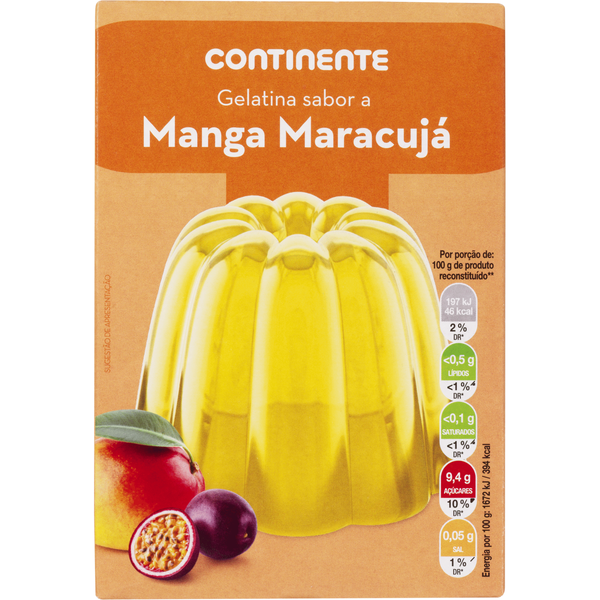 Gelatina em Pó Manga Maracujá Continente
