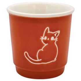 Copo Caf&eacute; 90ml Gato Laranja Kasa