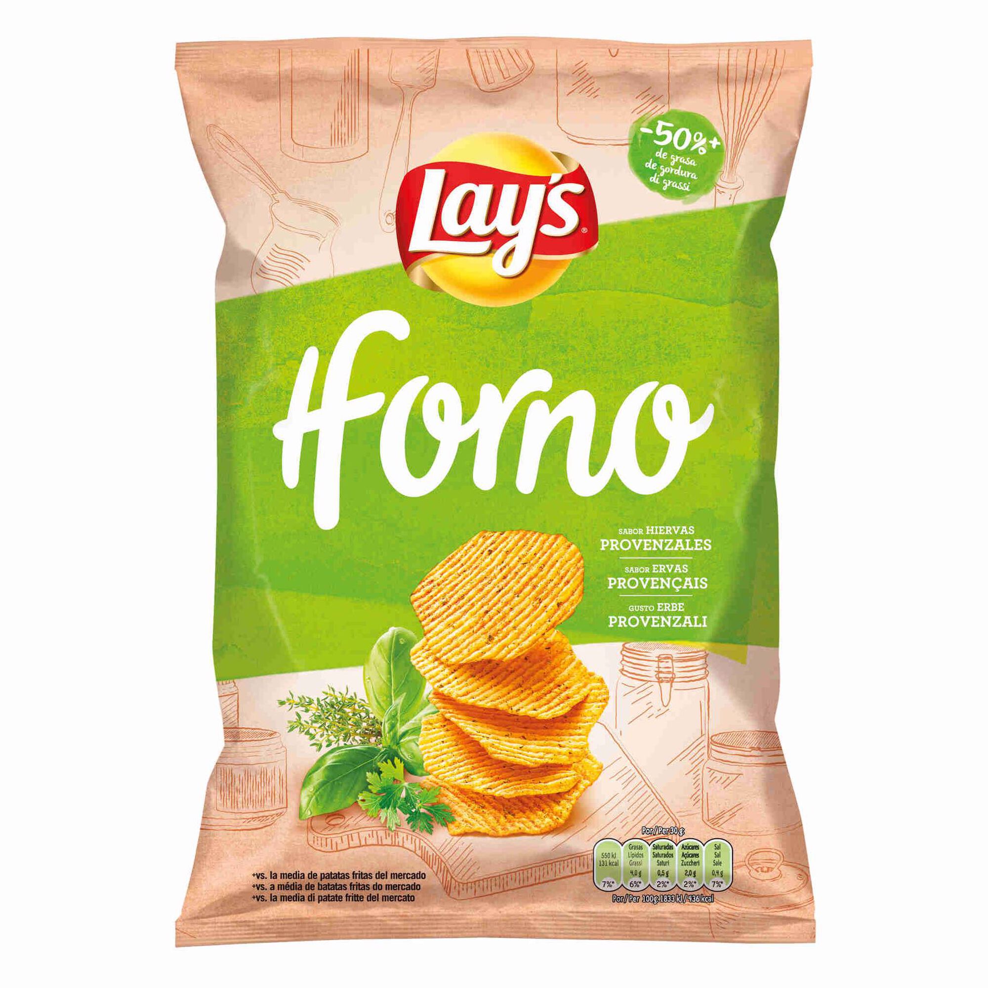 Batata Frita Forno Ondulada Sabor Ervas Provençais Batata Frita Forno Ondulada Sabor Ervas Provençais