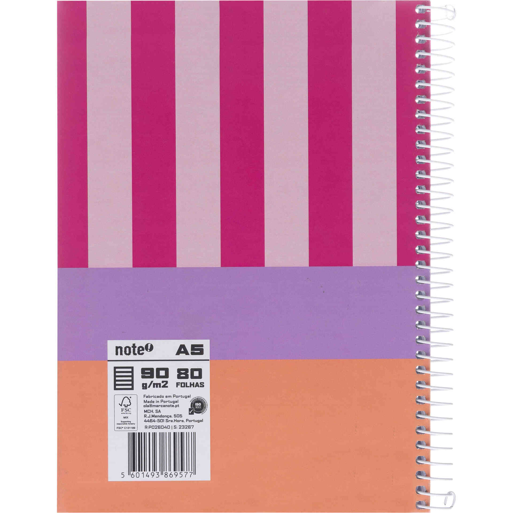 Caderno Note! Espiral Capa Dura A5 Pautado Dynamic para App Leccit (v&aacute;rias cores)