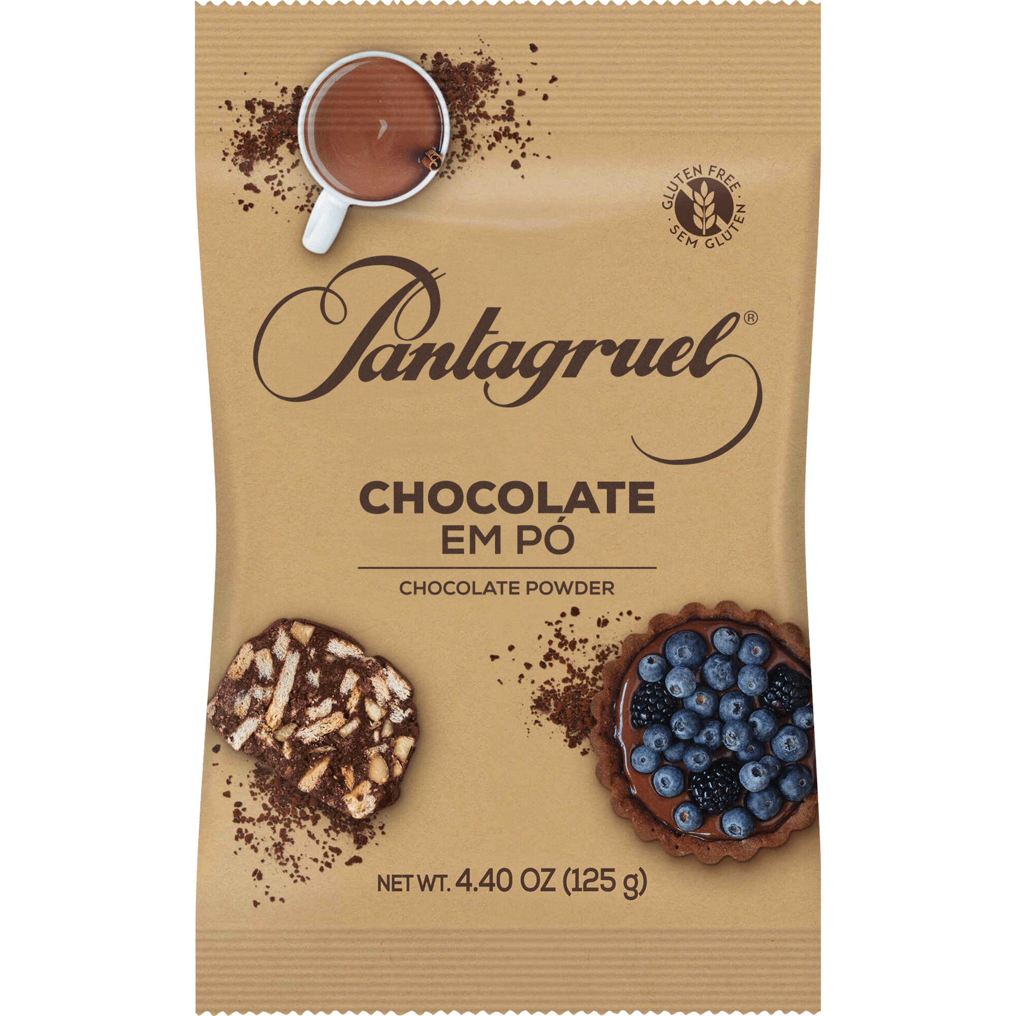 Chocolate em P&oacute; sem Gl&uacute;ten Pantagruel