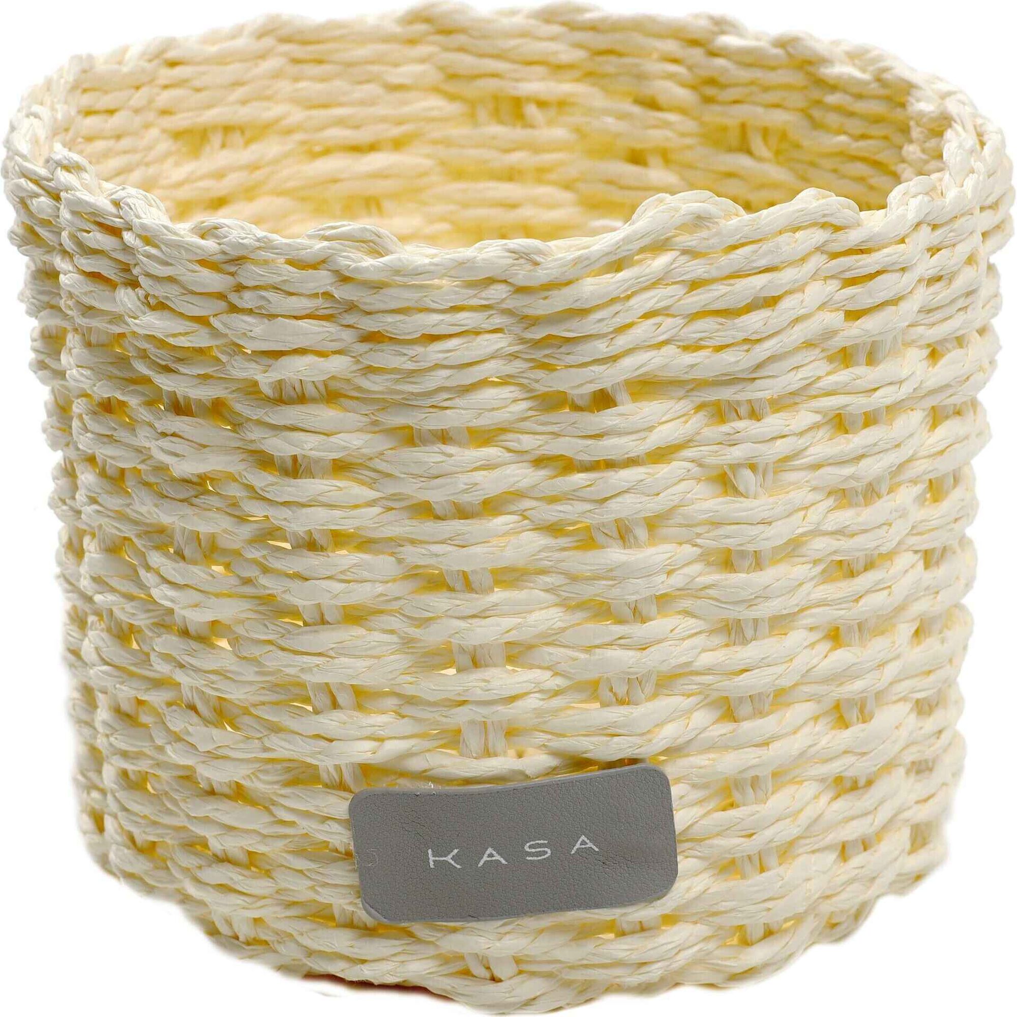 Cesto WC Redondo 19cm Bege Claro Kasa