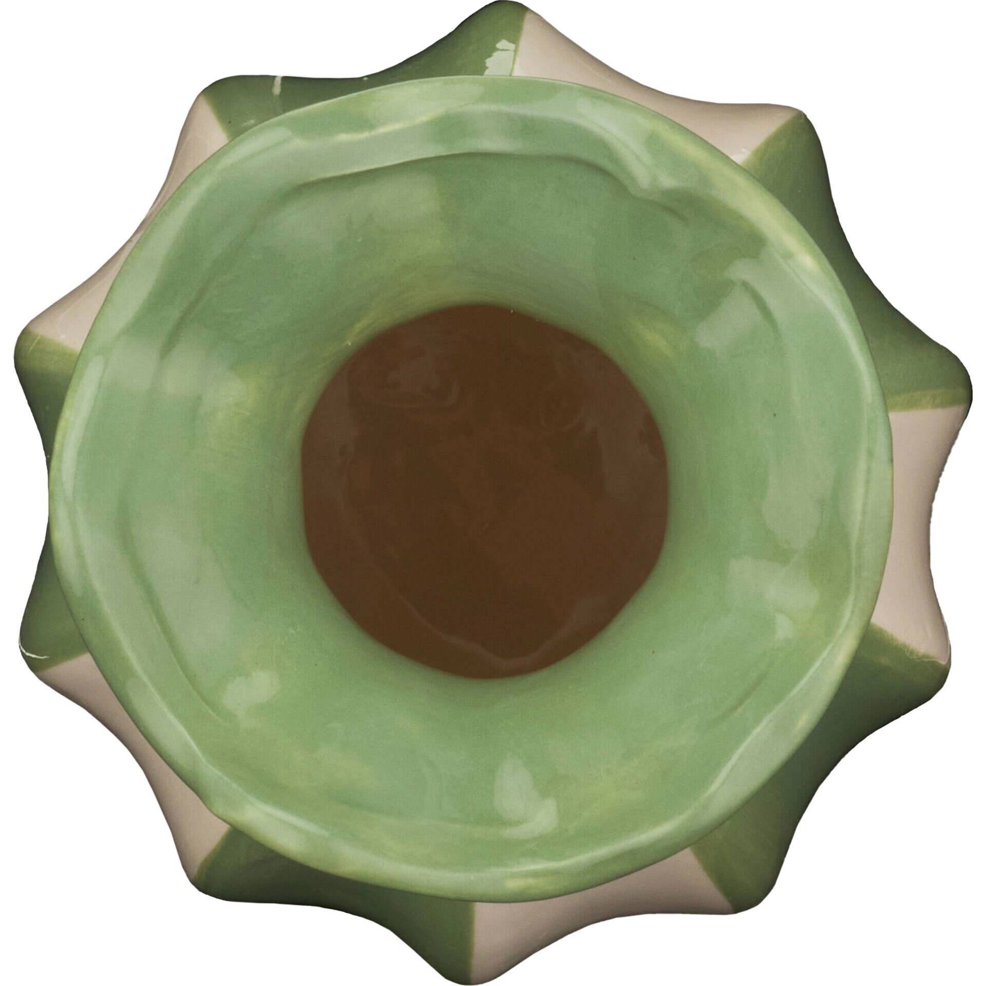 Jarra Riscas Ondulada 10x12,1cm Verde Kasa