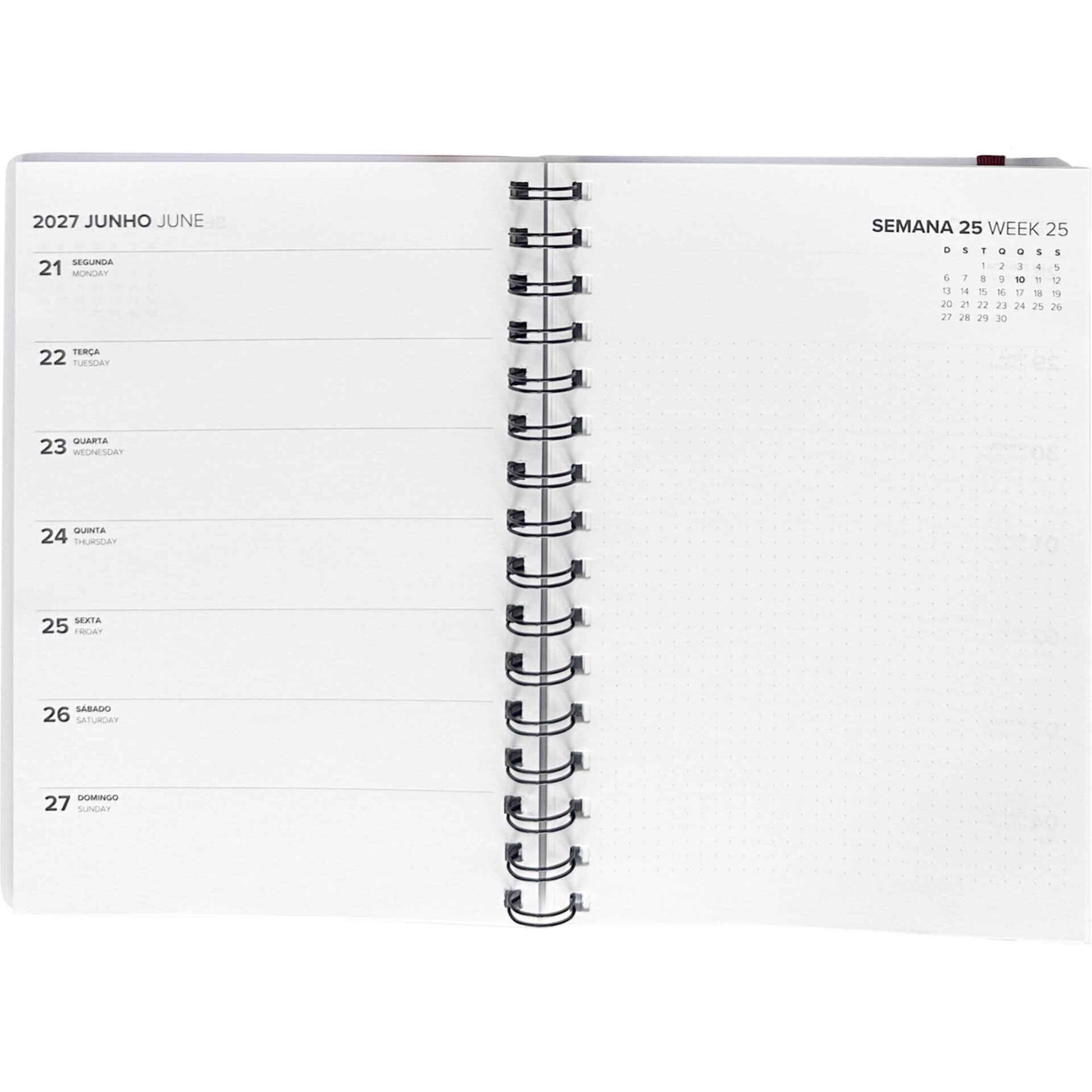 Agenda A5 2027 Espiral 12 Meses Everyday (v&aacute;rias cores) Note!