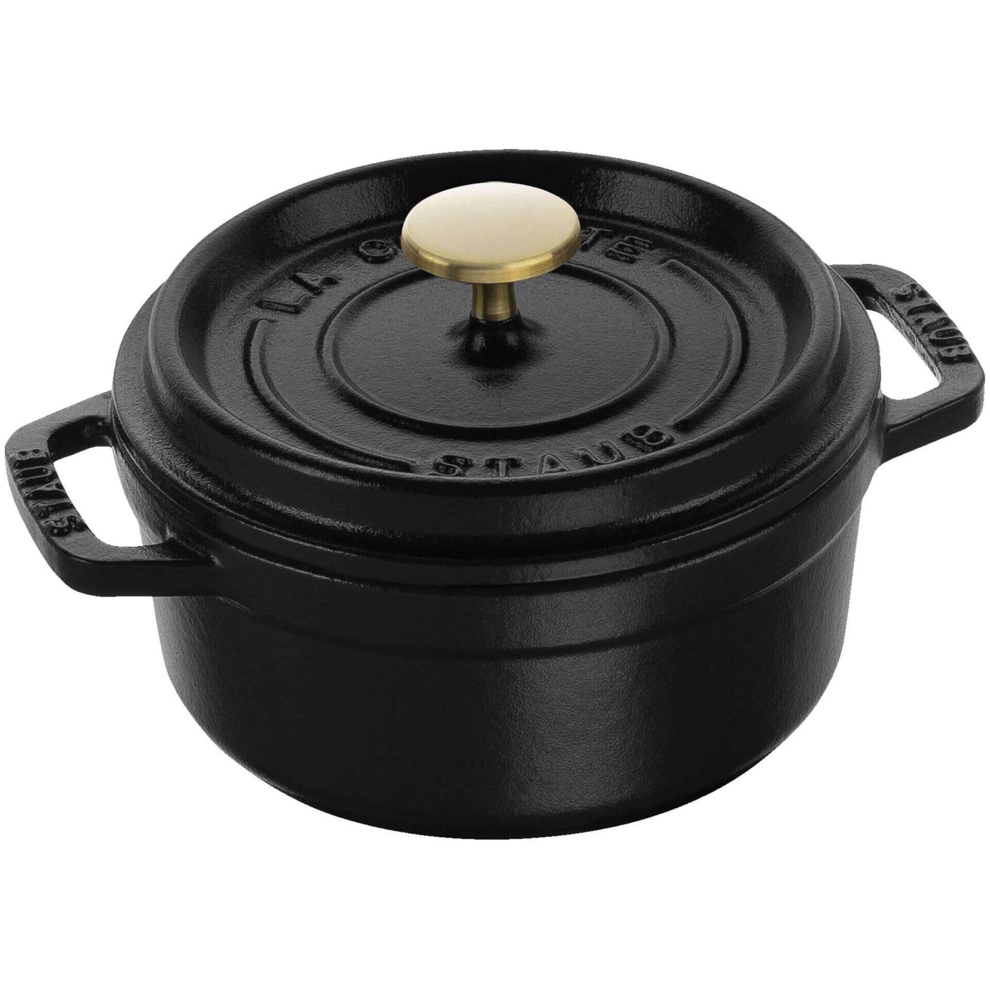 Ca&ccedil;arola Redondo Ferro Fundido 14cm Preta Staub