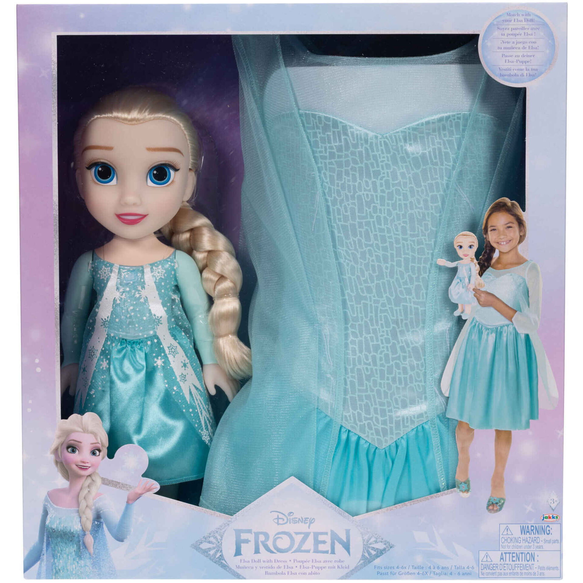 Boneca Elsa 38cm e Vestido