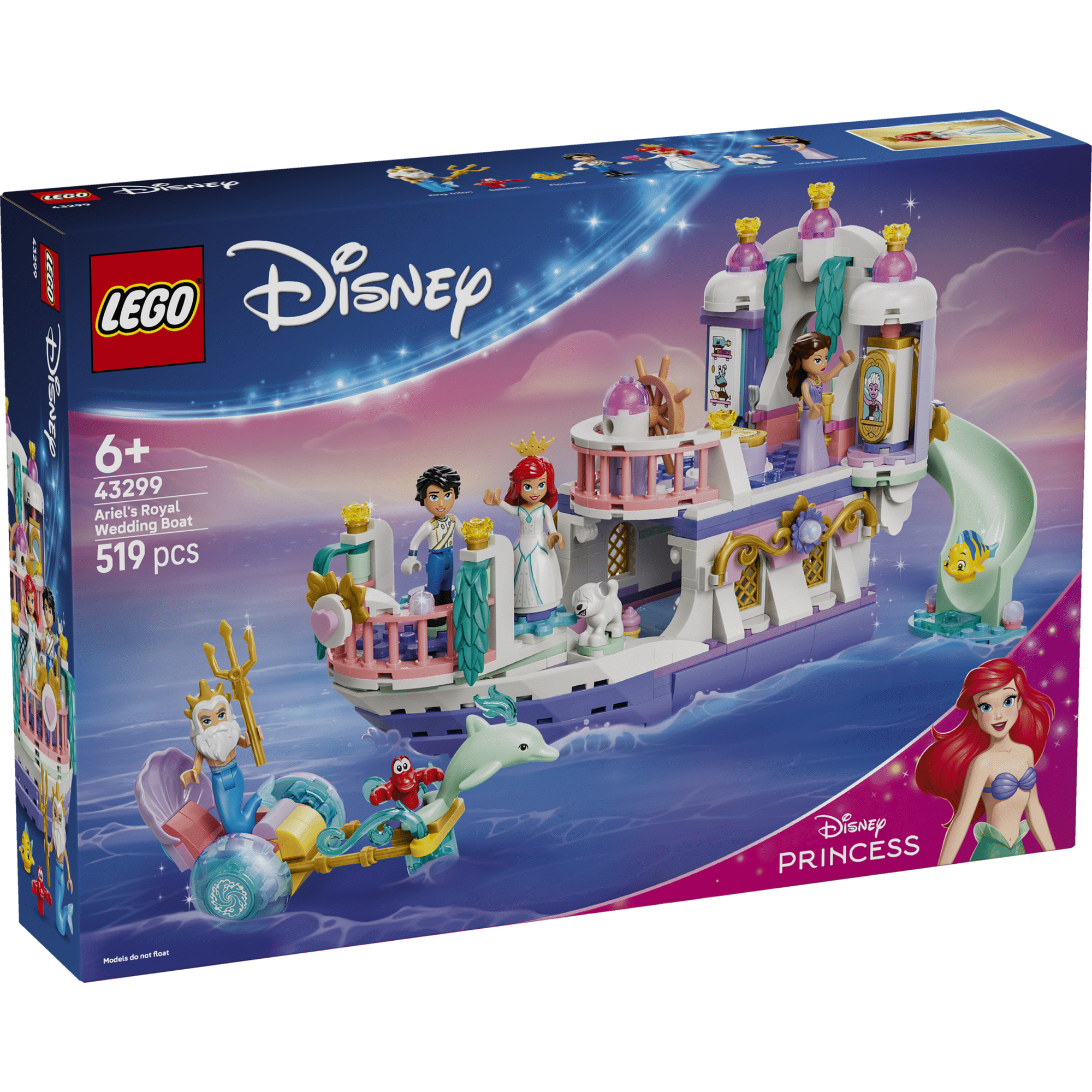 LEGO Disney - Barco do Casamento Real da Ariel - 43299