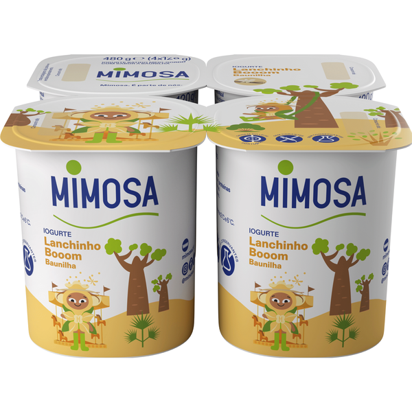 Iogurte Aroma Baunilha Infantil Lanchinho Booom Mimosa