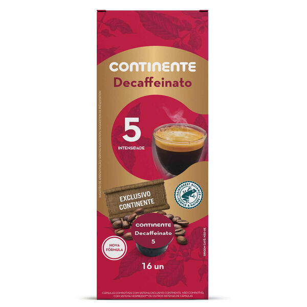 Cápsulas de Café Decaffeinato Int 5 Continente